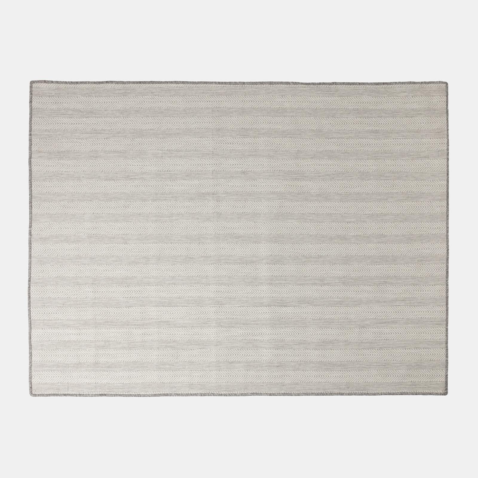 Tappeto da esterno o interno 150x200 cm in tessuto idrorepellente grigio con motivo a spiga - Rupert