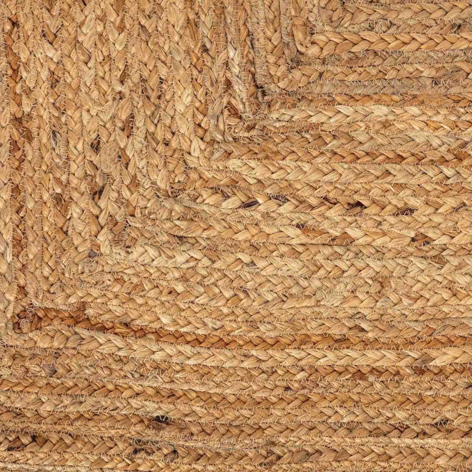 Tappeto da interni 200x300 cm in cotone nero e juta naturale