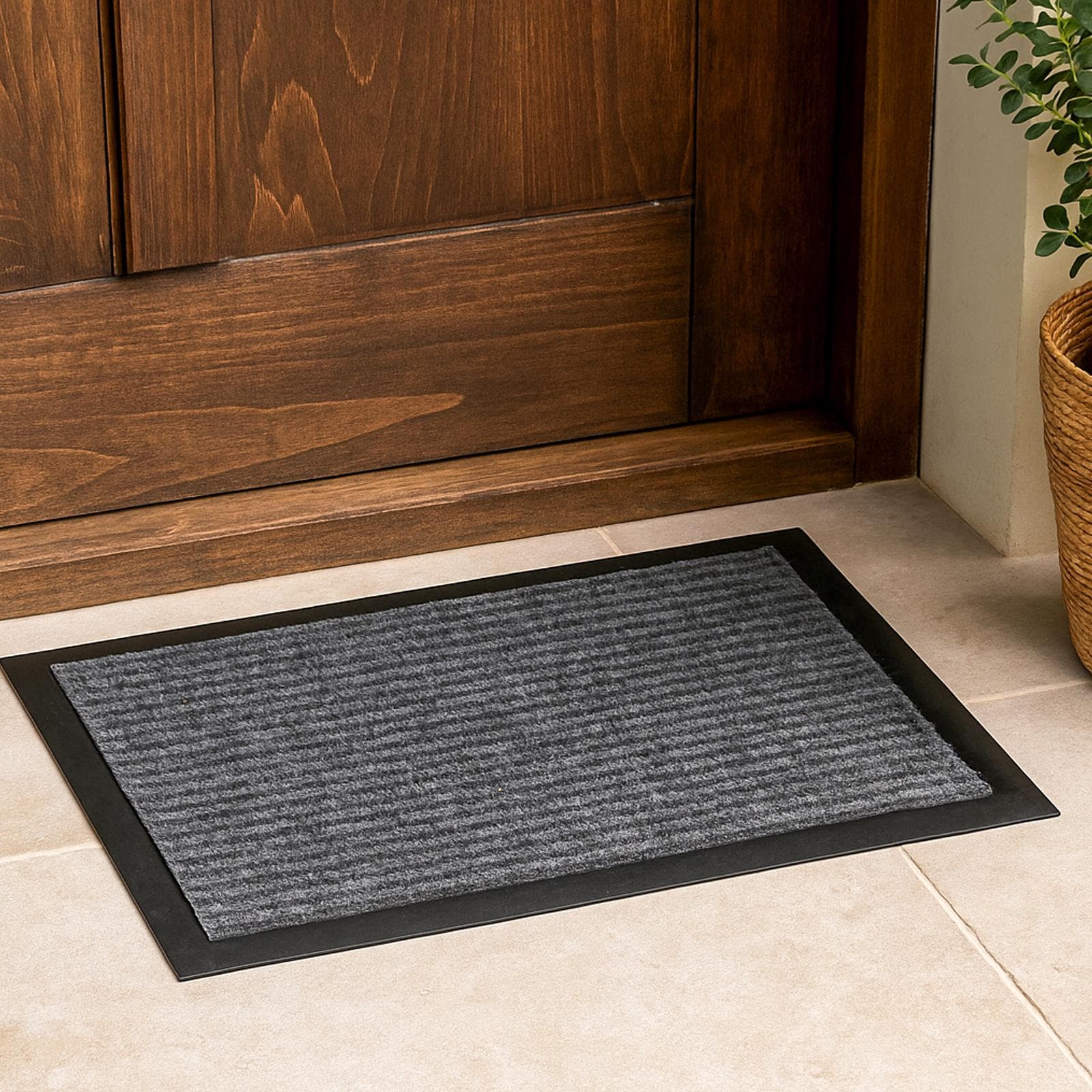Tappeto da interno 40x60 cm antiscivolo antracite