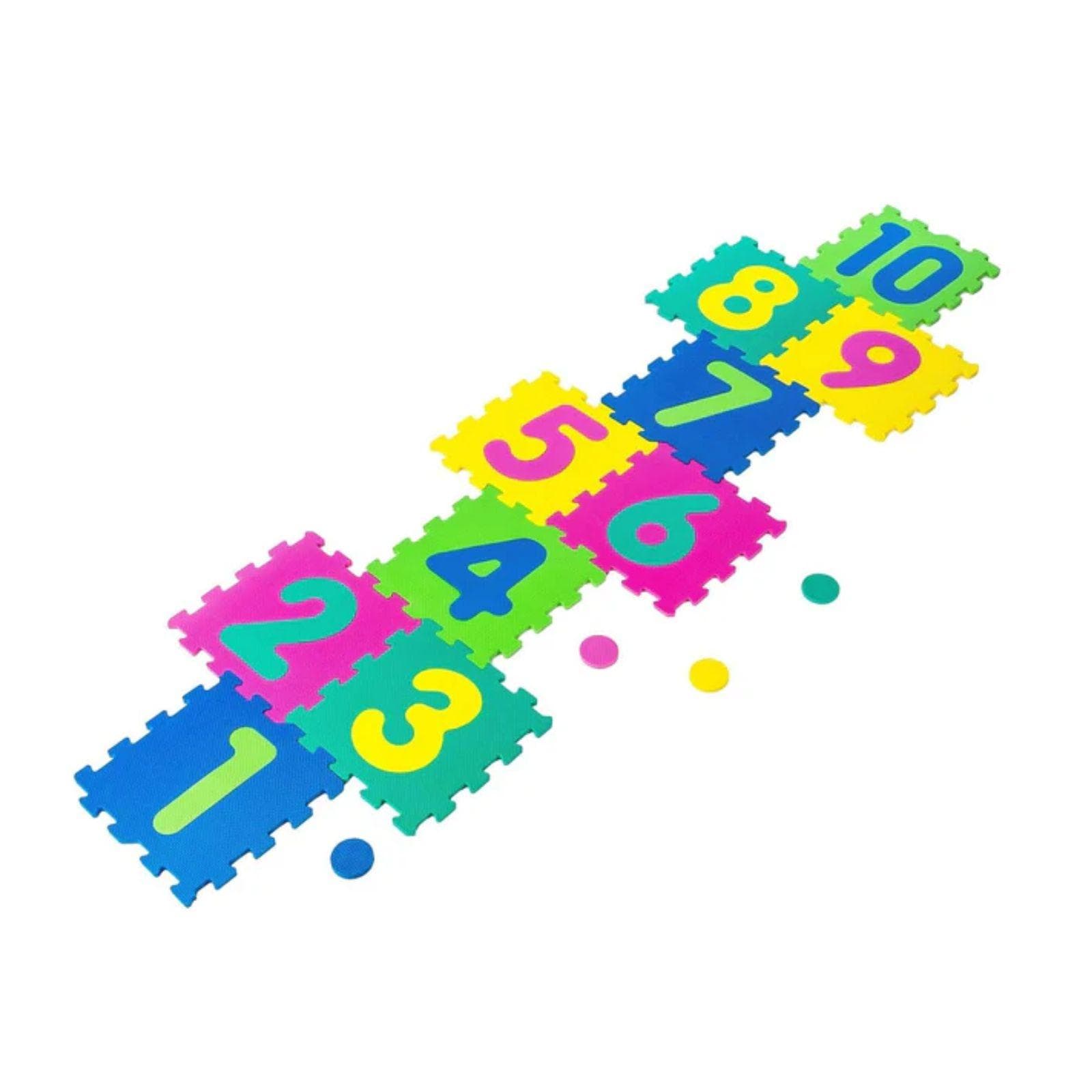 Tappeto puzzle con numeri estraibili in schiuma multicolore - Kids