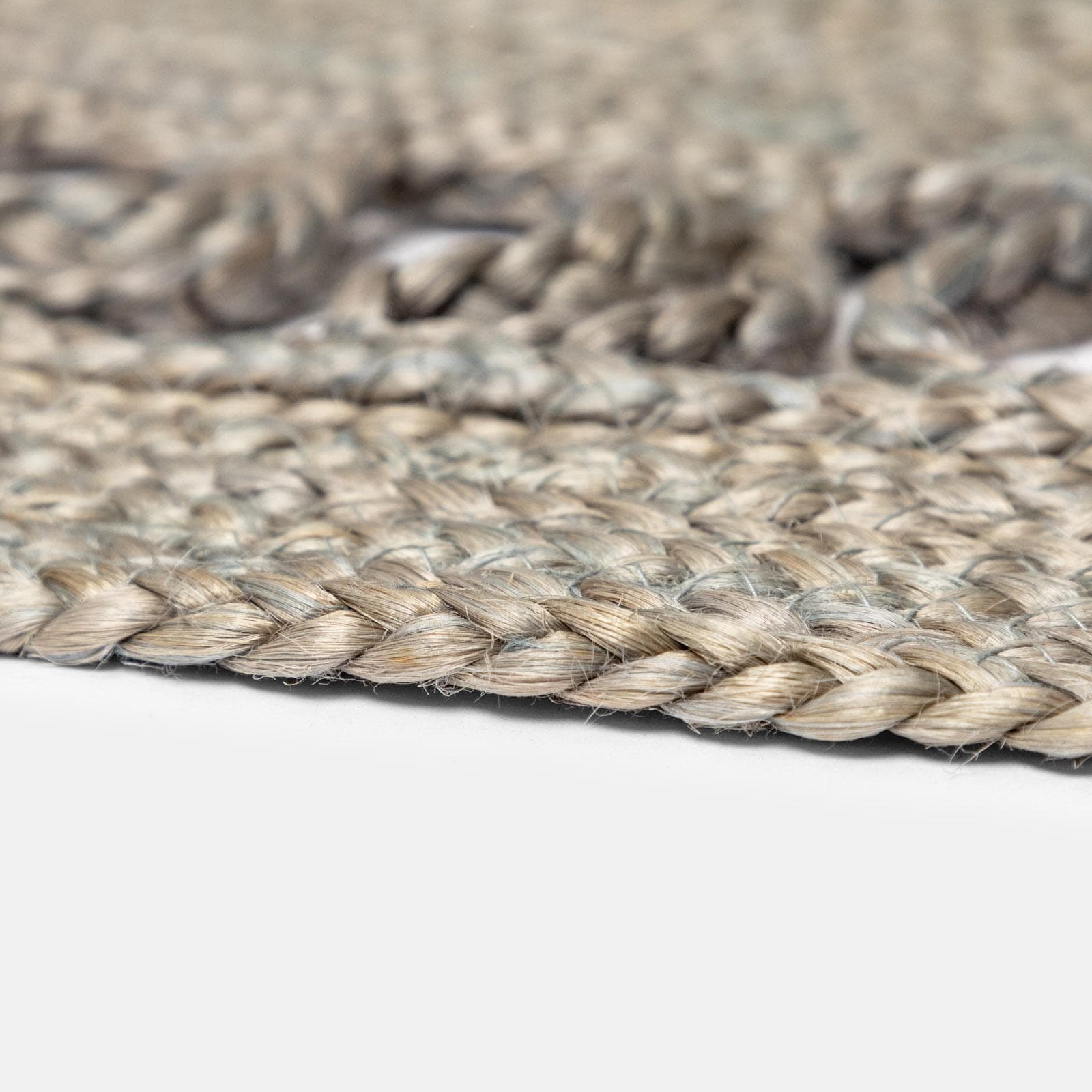 Tappeto da esterno o interno rotondo 90 cm in juta grigio