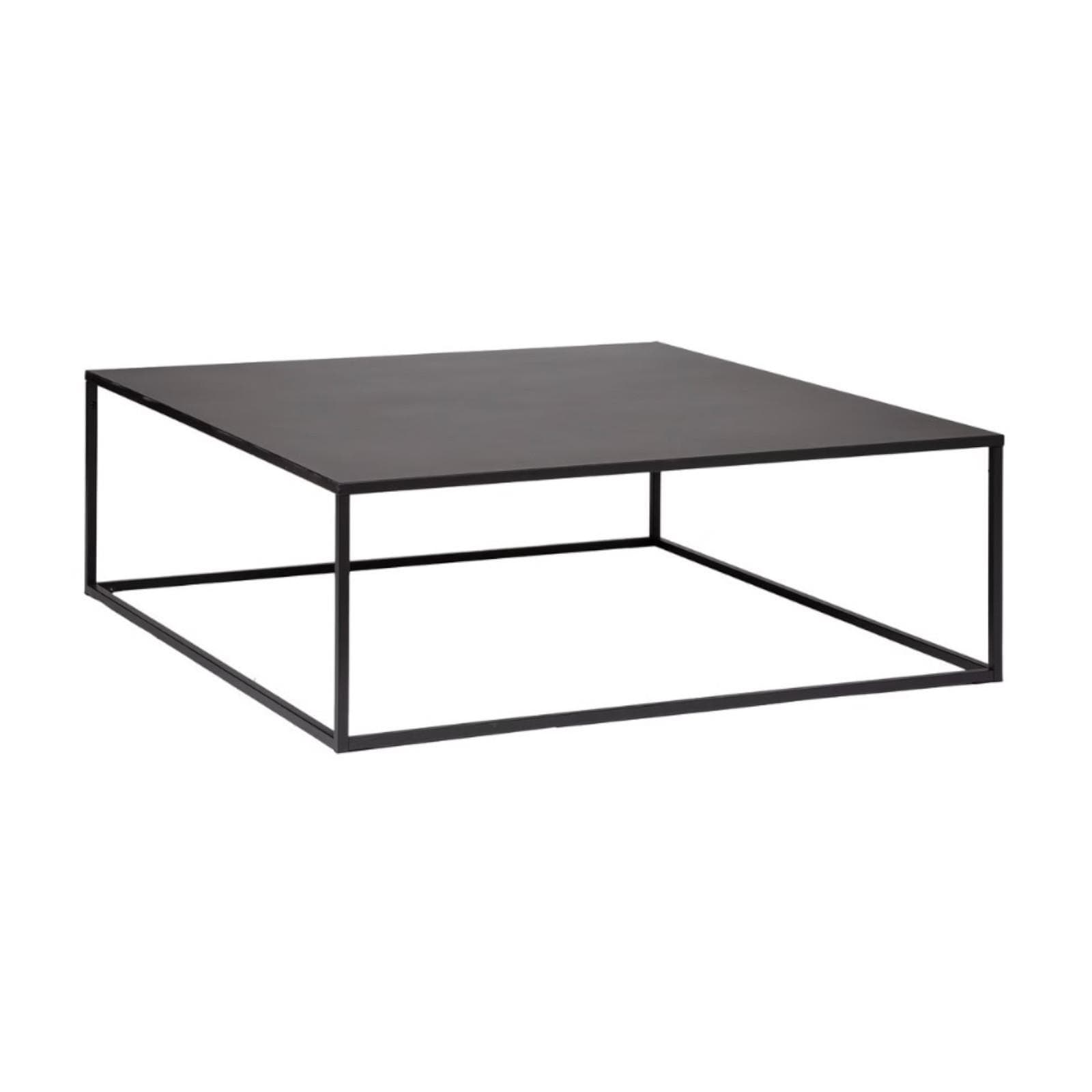 Tavolino 100x100 cm in metallo nero - Saty