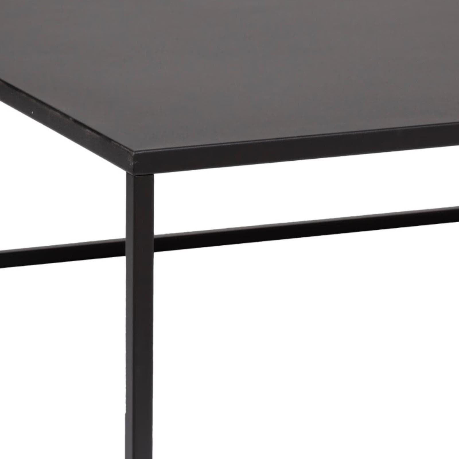 Tavolino 100x100 cm in metallo nero - Saty