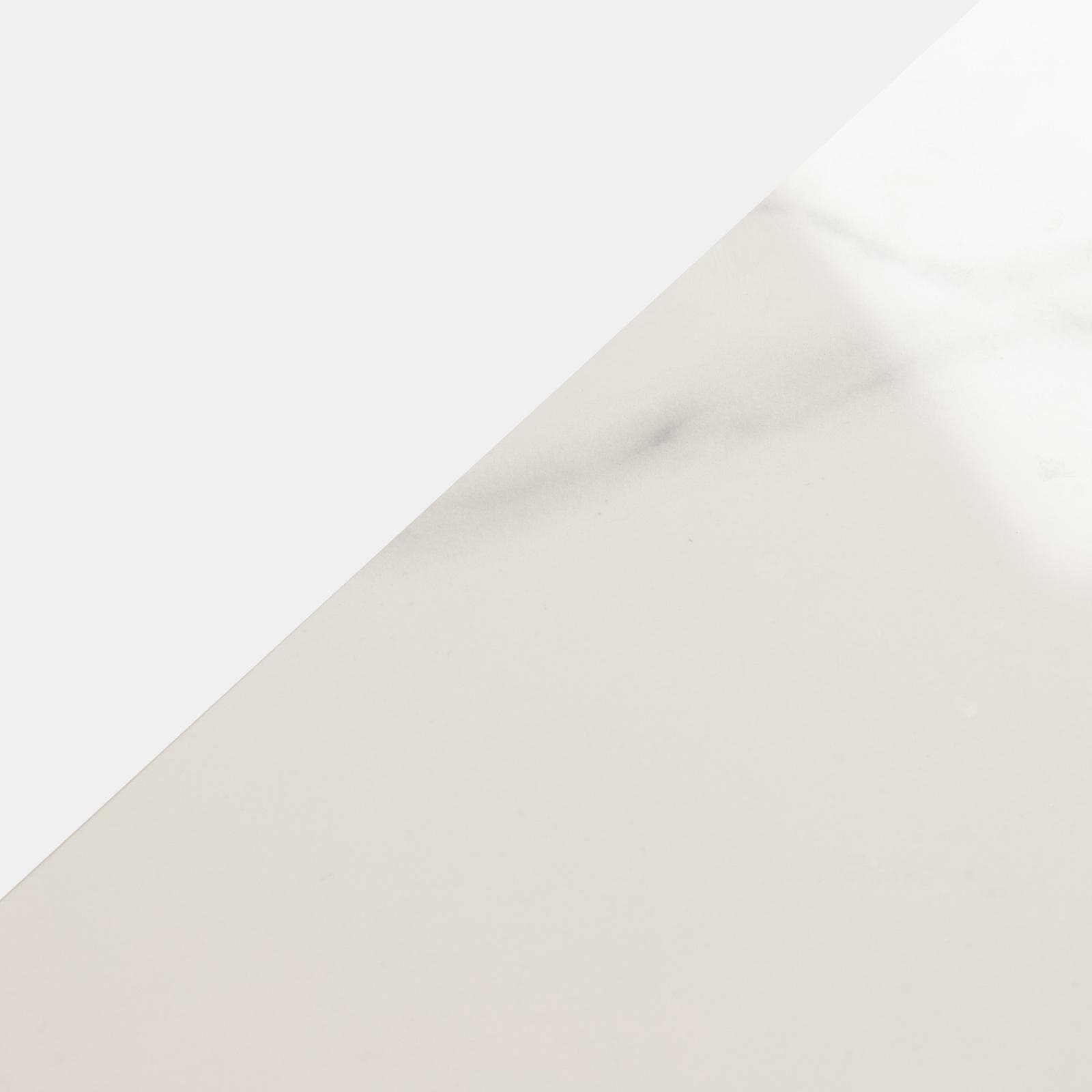 Tavolino 100x44h cm top in ceramica bianco con gambe in acciaio nero - Stefell