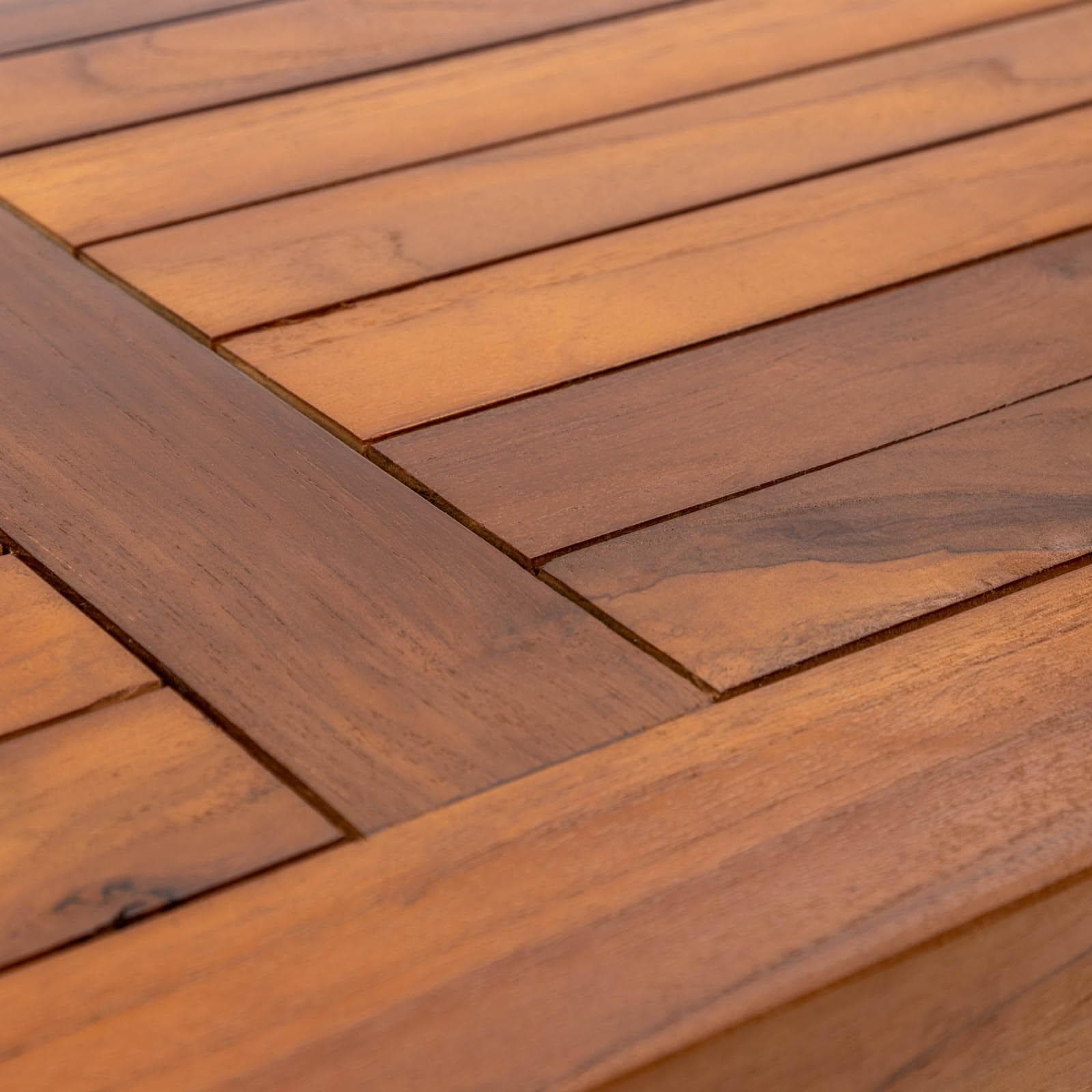 Tavolino da giardino 100x50 cm in legno teak - Louis