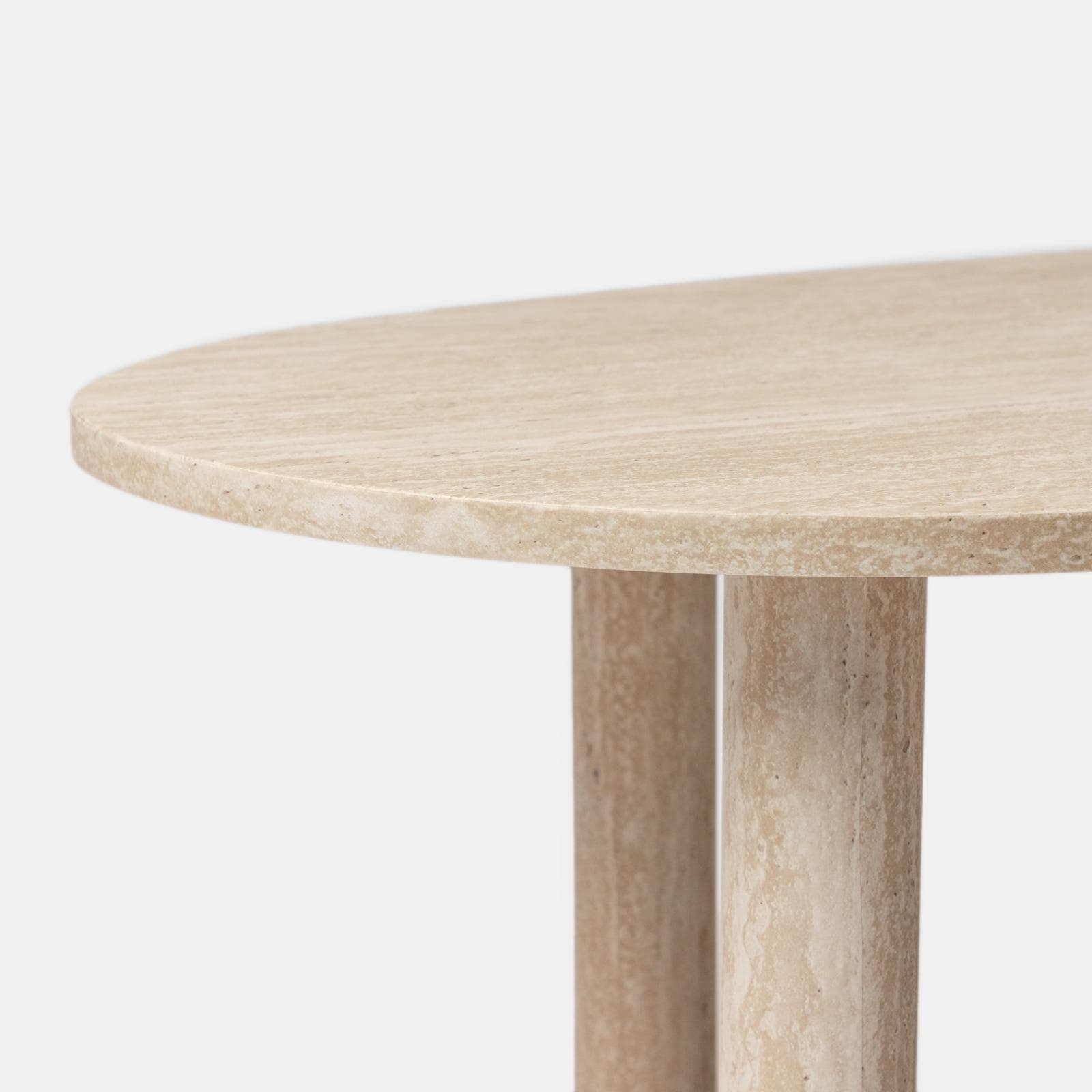 Tavolino 110x53 cm top in legno effetto travertino - Tlidon