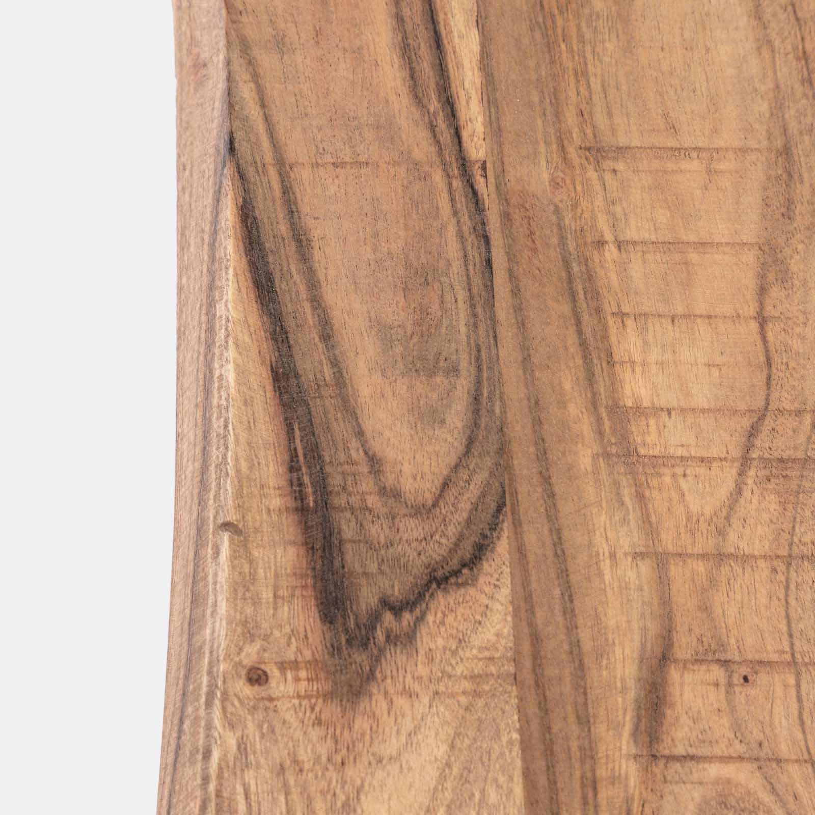 Tavolino 118x70 cm in legno di acacia con gambe nere - Freia Acacia