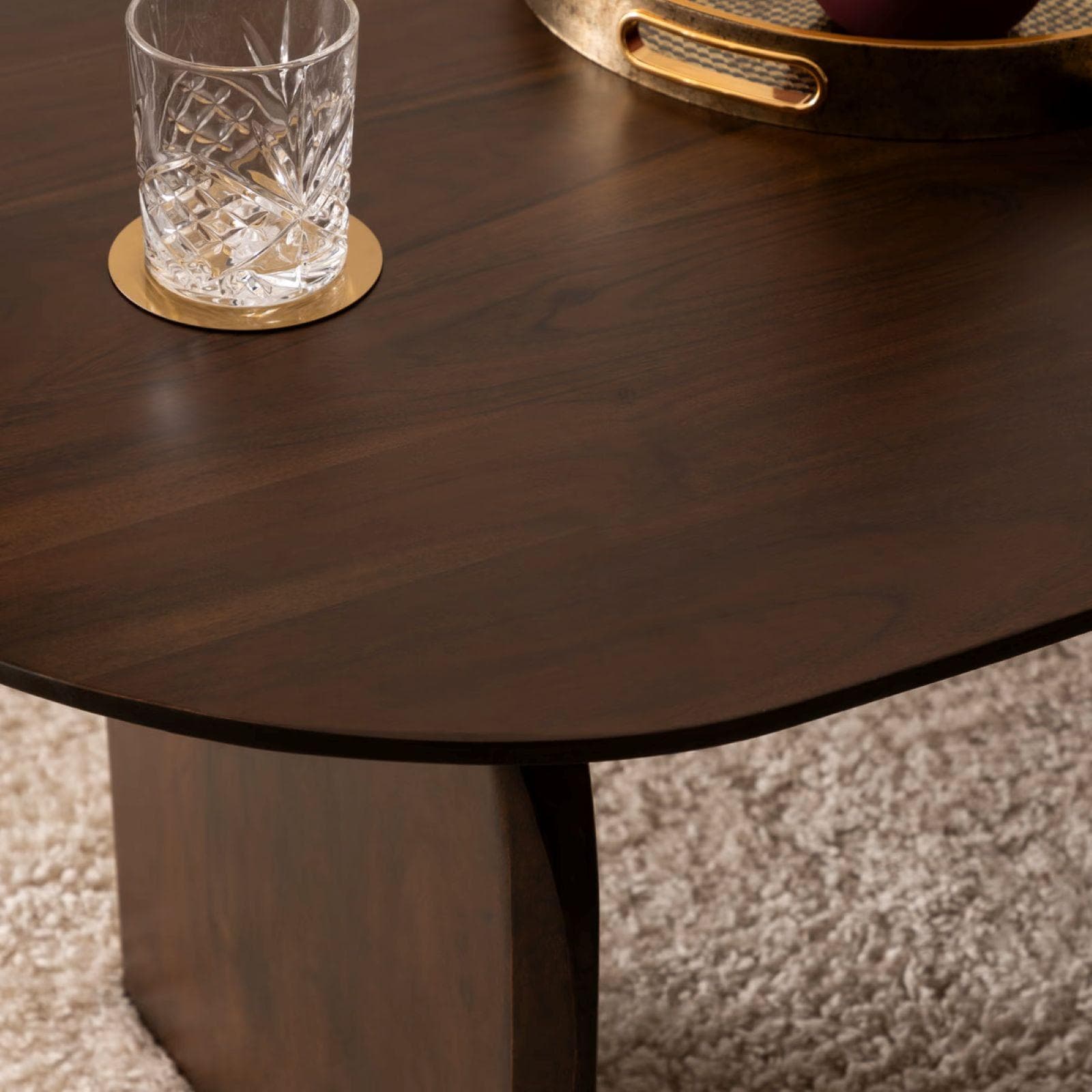 Tavolino 120x60 cm in legno di acacia naturale - Agnese