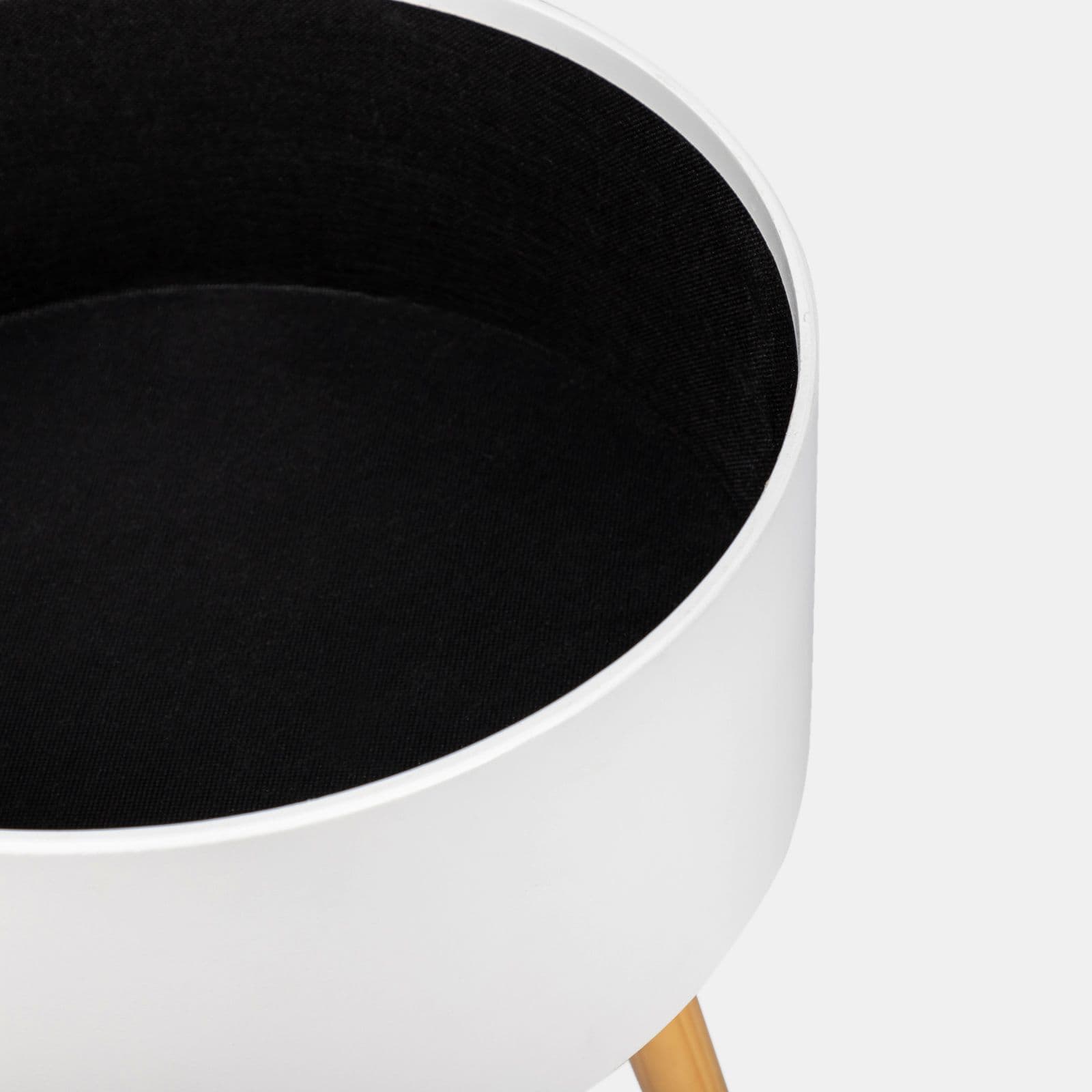 Tavolino contenitore 38 cm in legno bianco - Cheesy