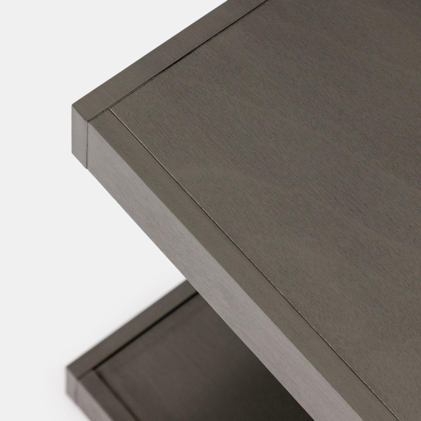 Tavolino 40x48h cm con vano antracite effetto legno - Halston