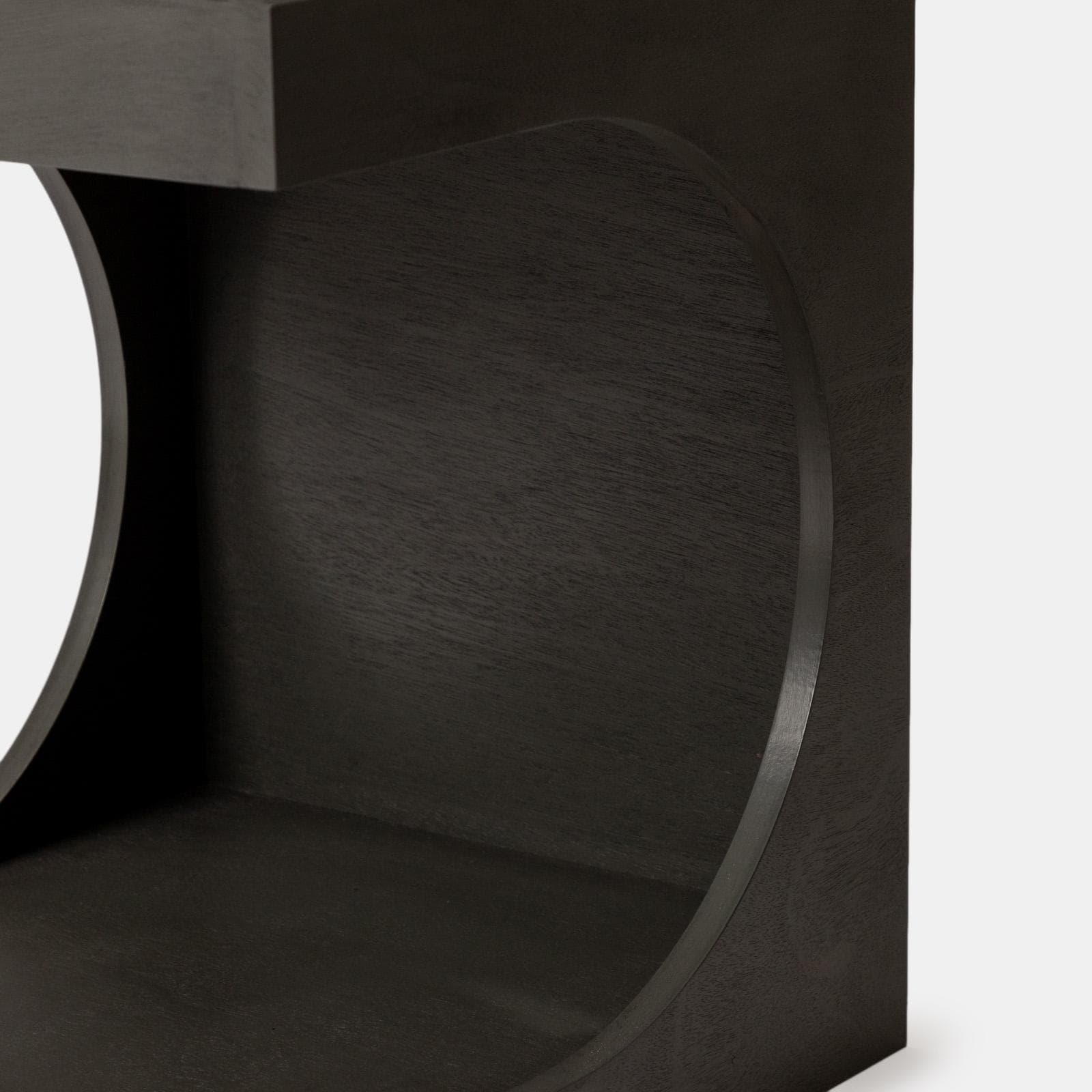 Tavolino 40x48h cm con vano antracite effetto legno - Halston