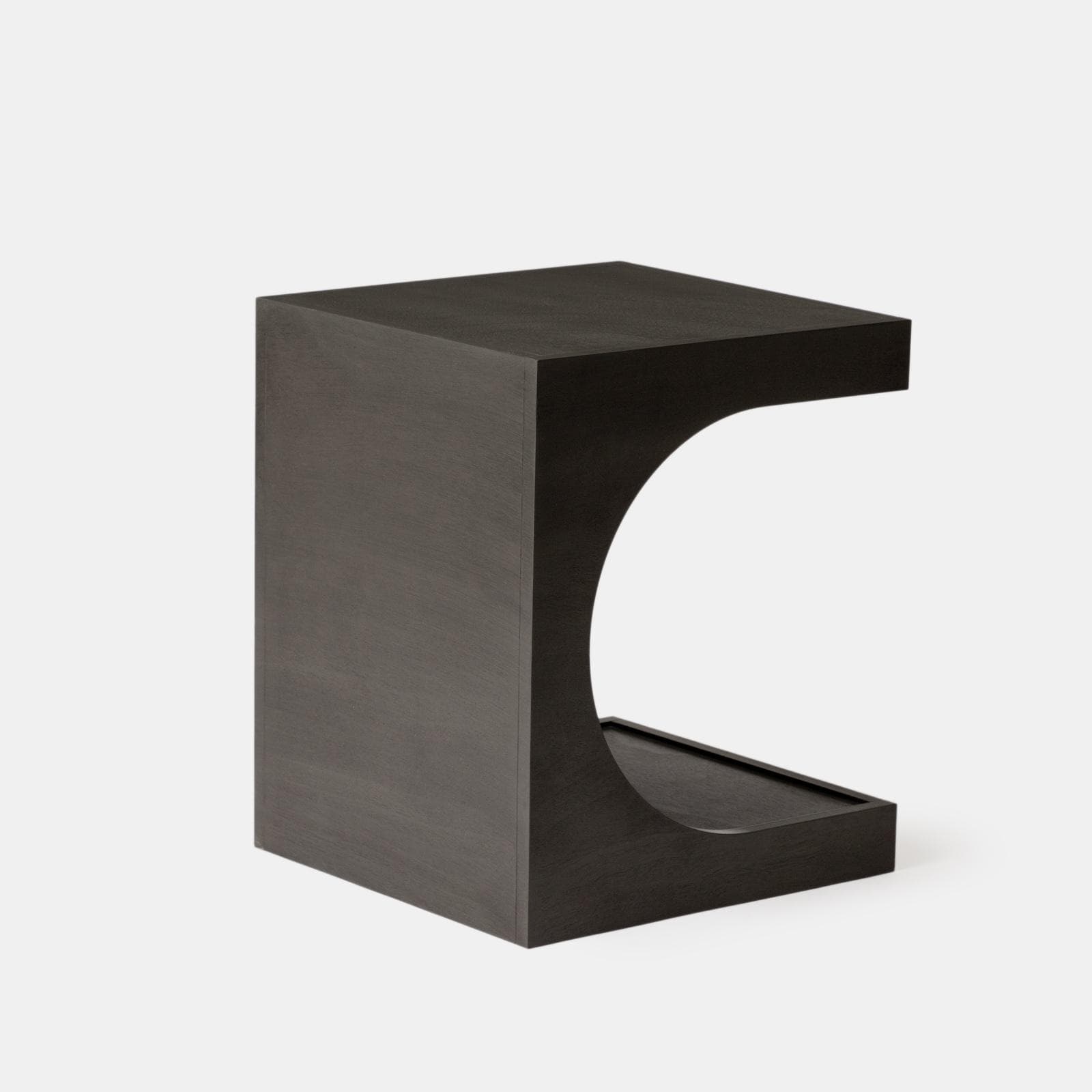 Tavolino 40x48h cm con vano antracite effetto legno - Halston