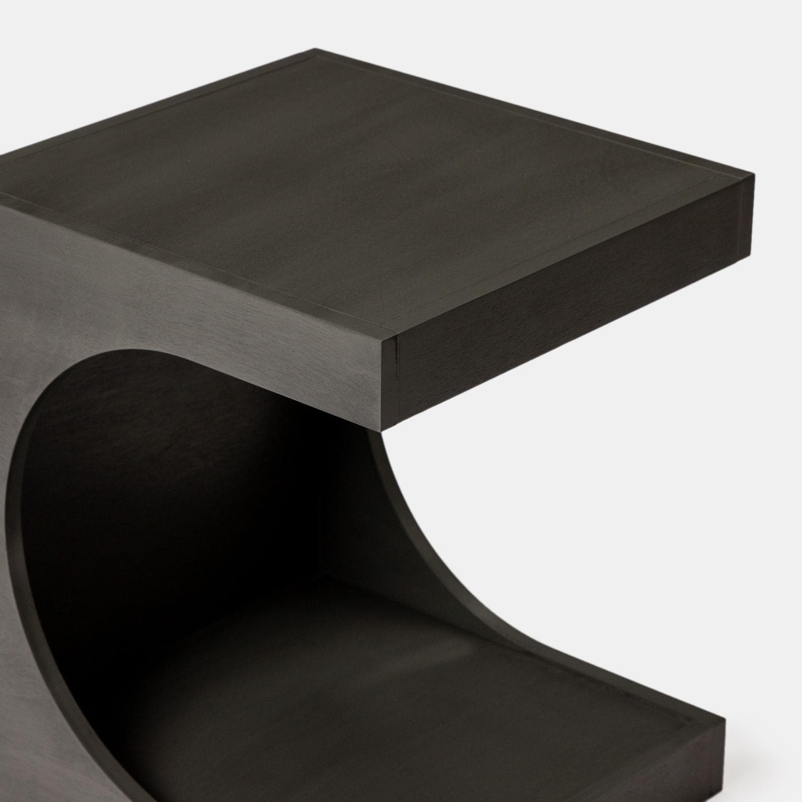 Tavolino 40x48h cm con vano antracite effetto legno - Halston