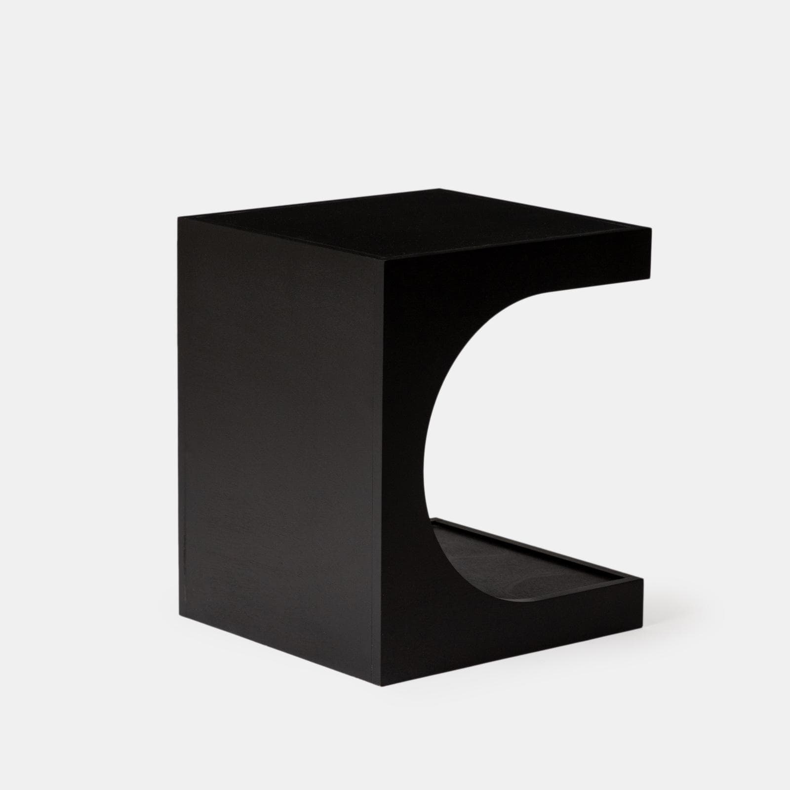 Tavolino 40x48h cm con vano nero effetto legno - Halston