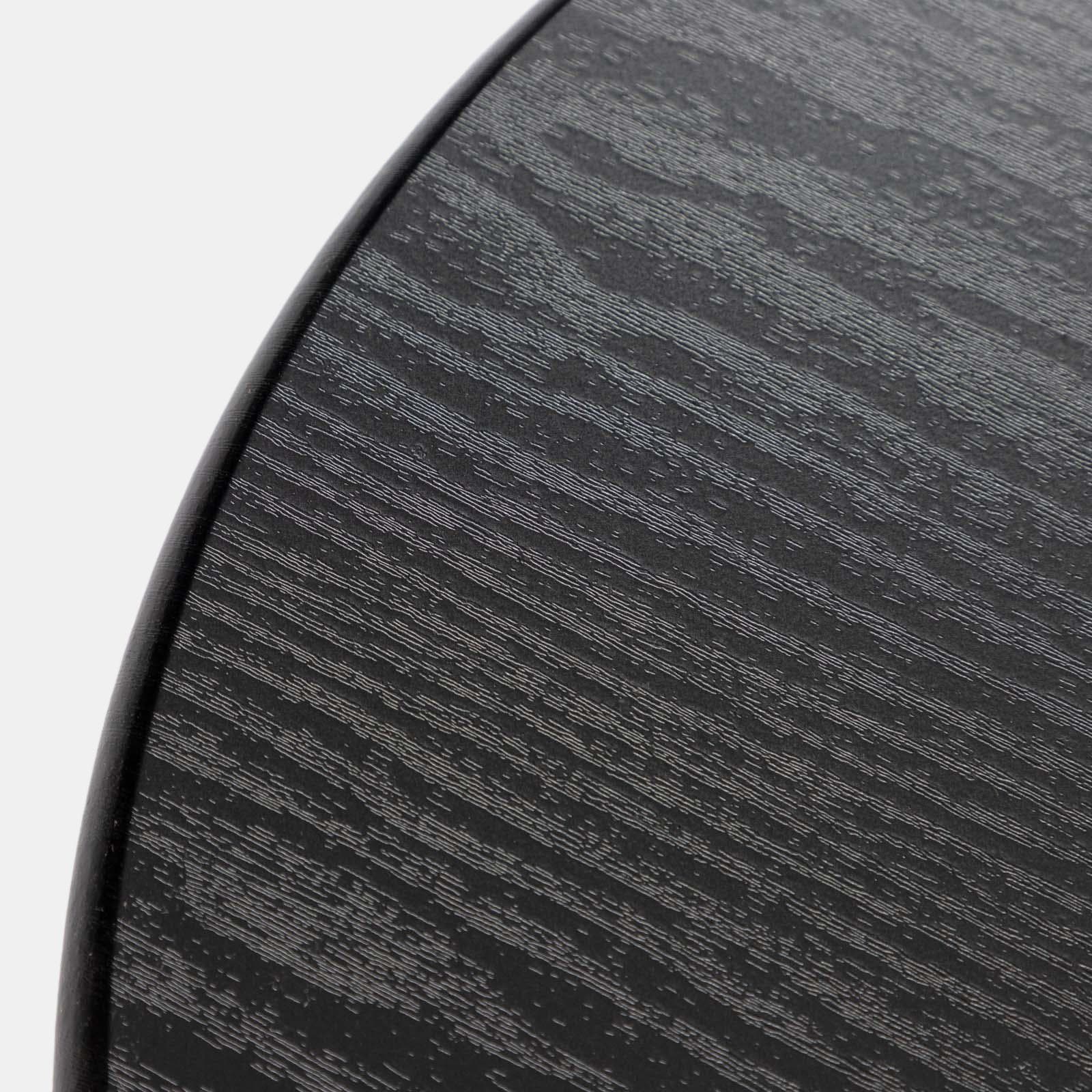 Tavolino rotondo 45 cm in metallo nero con piano contenitore - Snoop