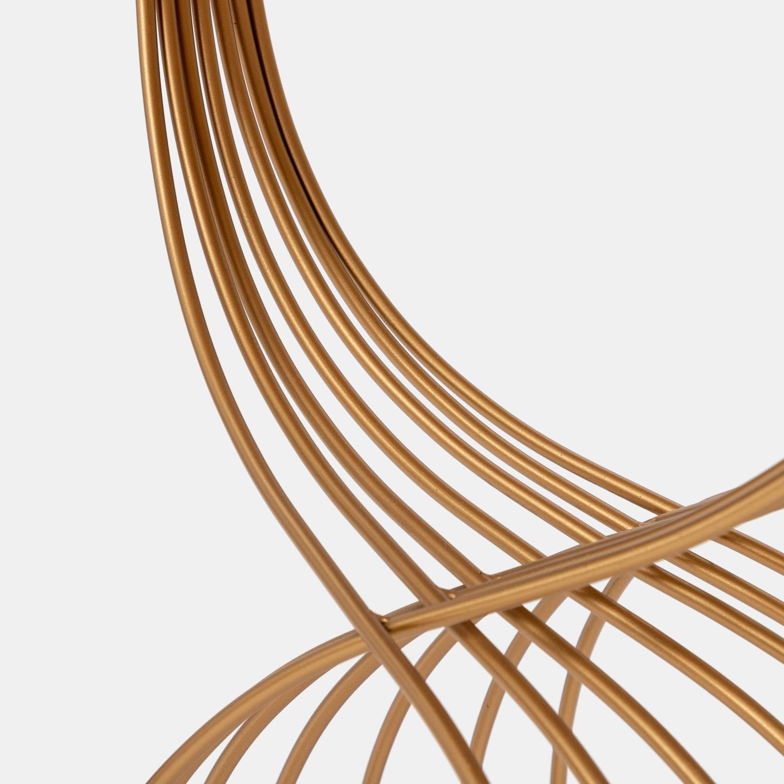 Tavolino 46 cm oro con piano in vetro specchiato - Richmond