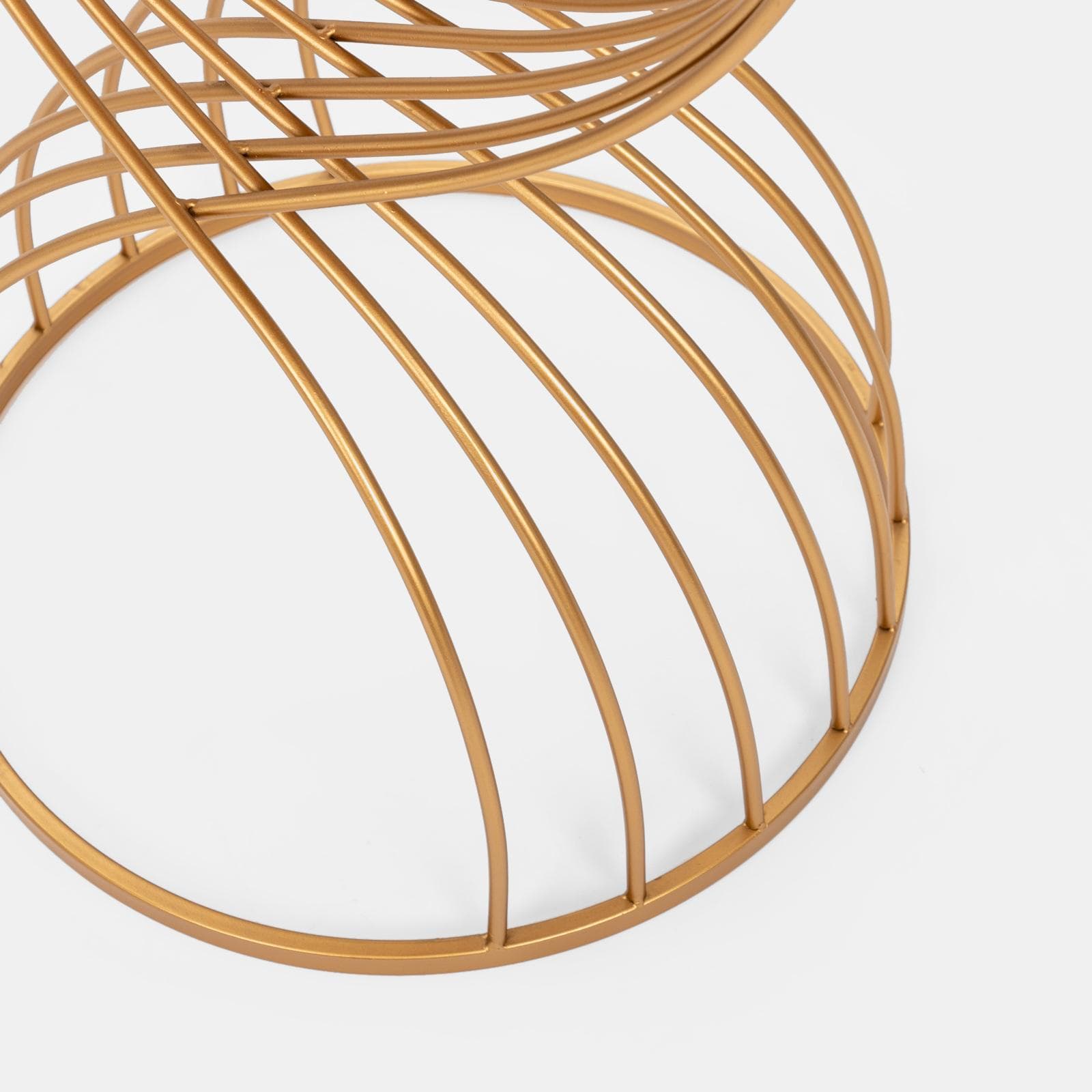 Tavolino 46 cm oro con piano in vetro specchiato - Richmond