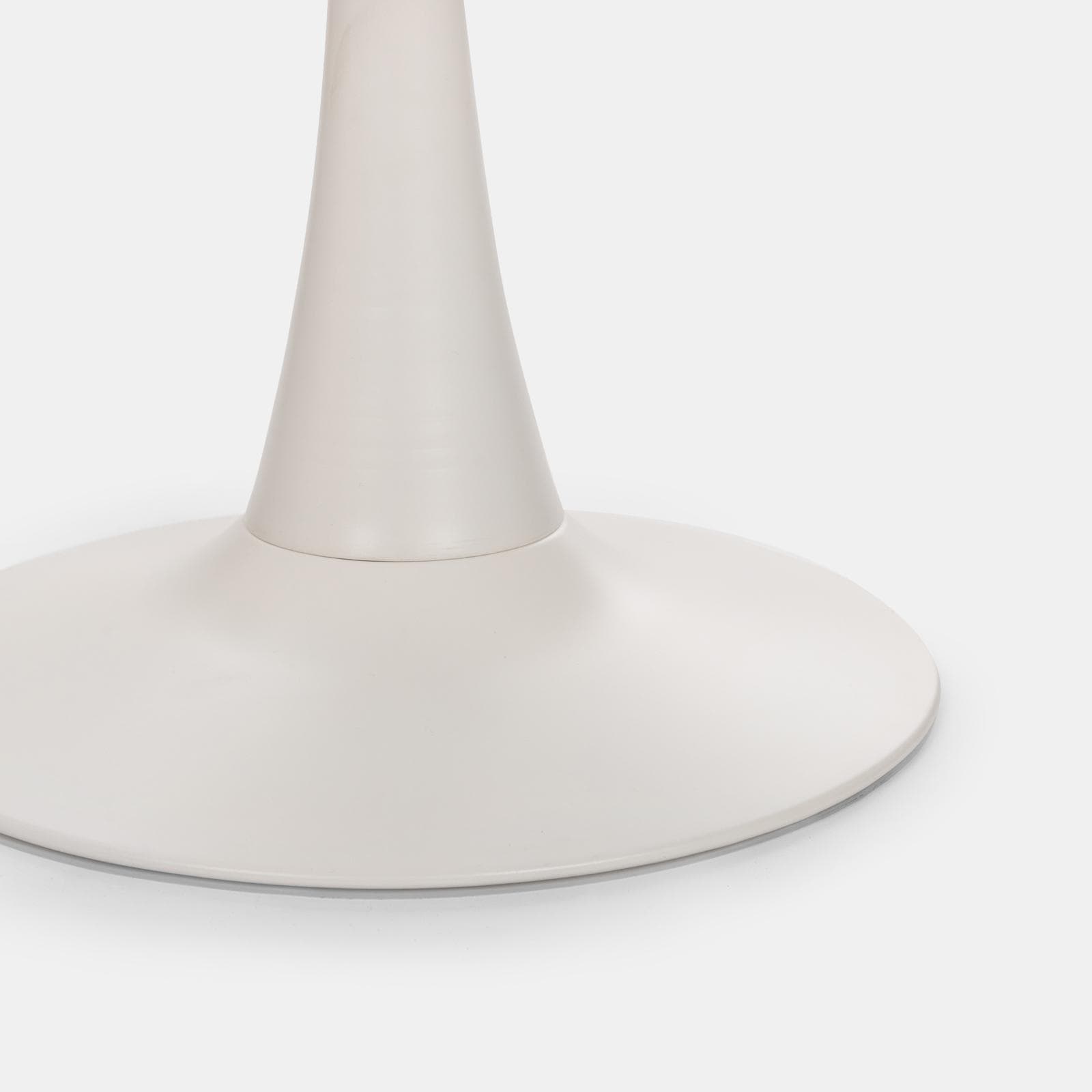 Tavolino 50x47h cm con base in metallo bianco - Tulipano