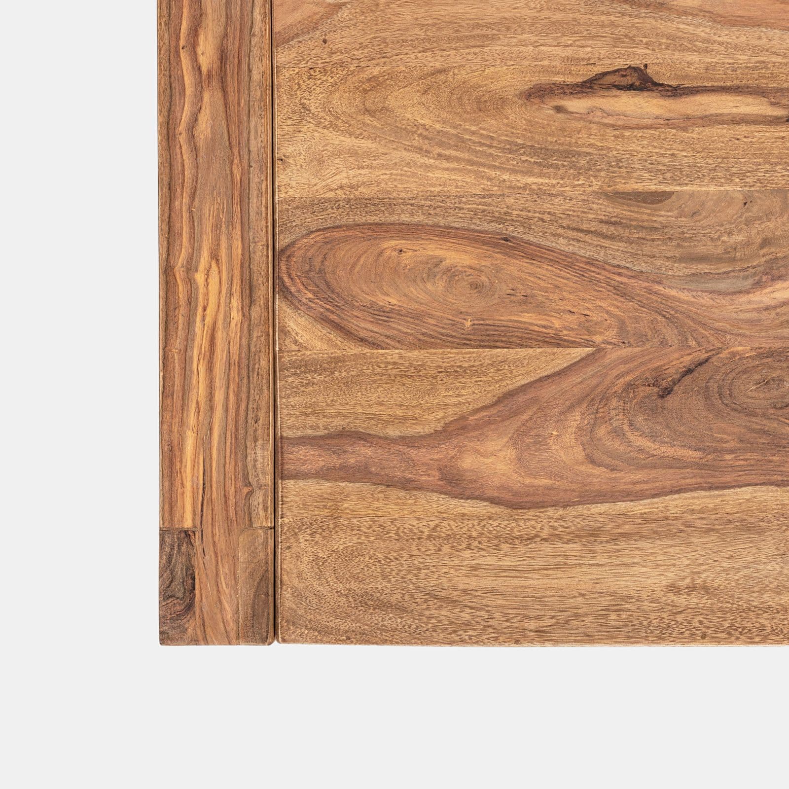 Tavolino 80 cm in legno con ripiano - Freia Sheesham