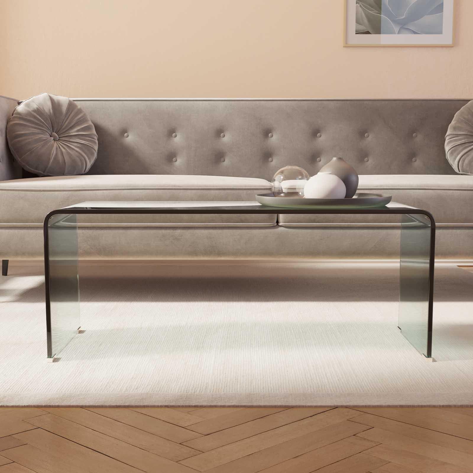 Tavolino 100x40 cm in vetro trasparente - City