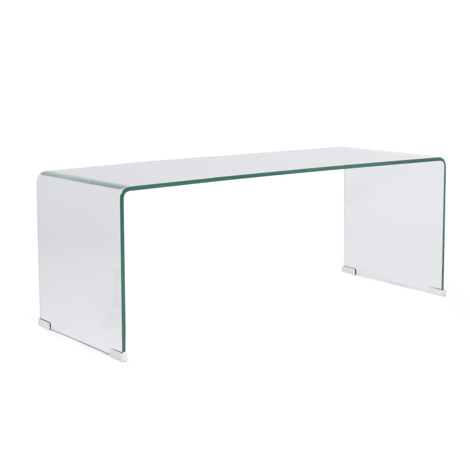 Tavolino 100x40 cm in vetro trasparente - City