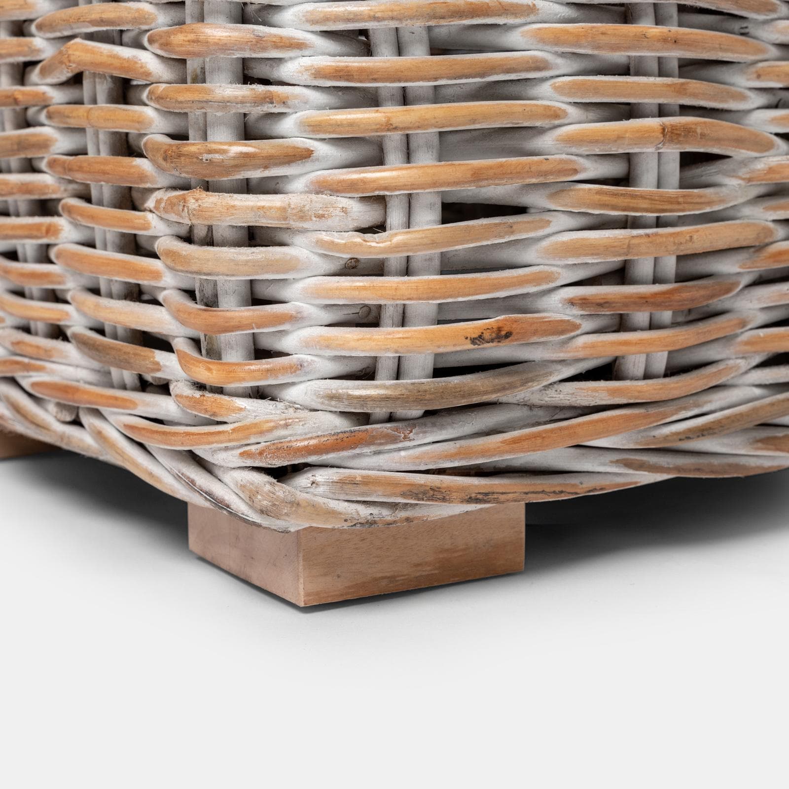 Tavolino da caffè 100x60 cm in rattan bianco - Daril