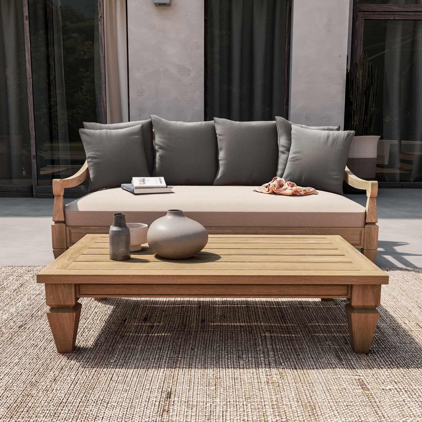 Tavolino da esterno 120x80 cm in teak - Iguazu