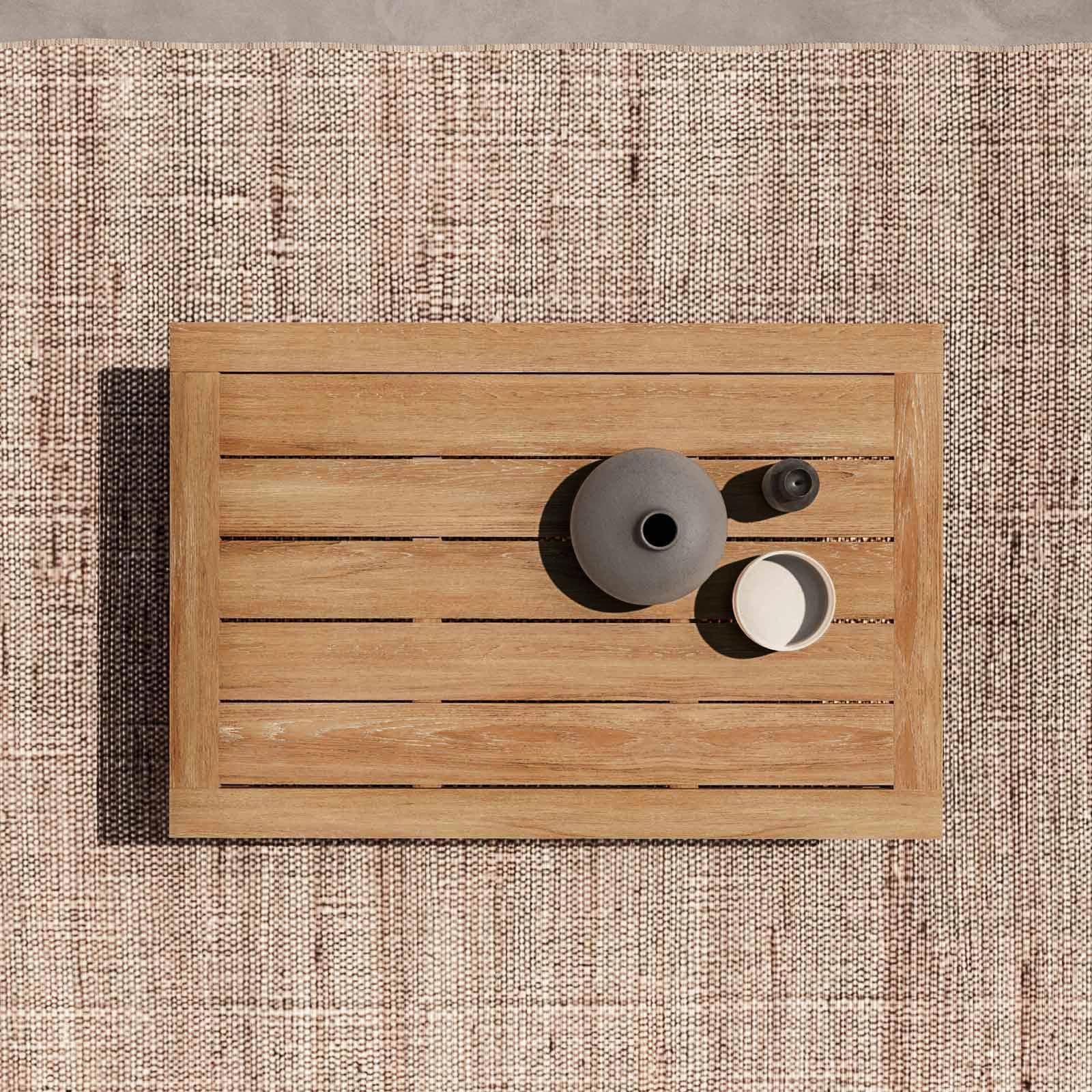 Tavolino da esterno 120x80 cm in teak - Iguazu