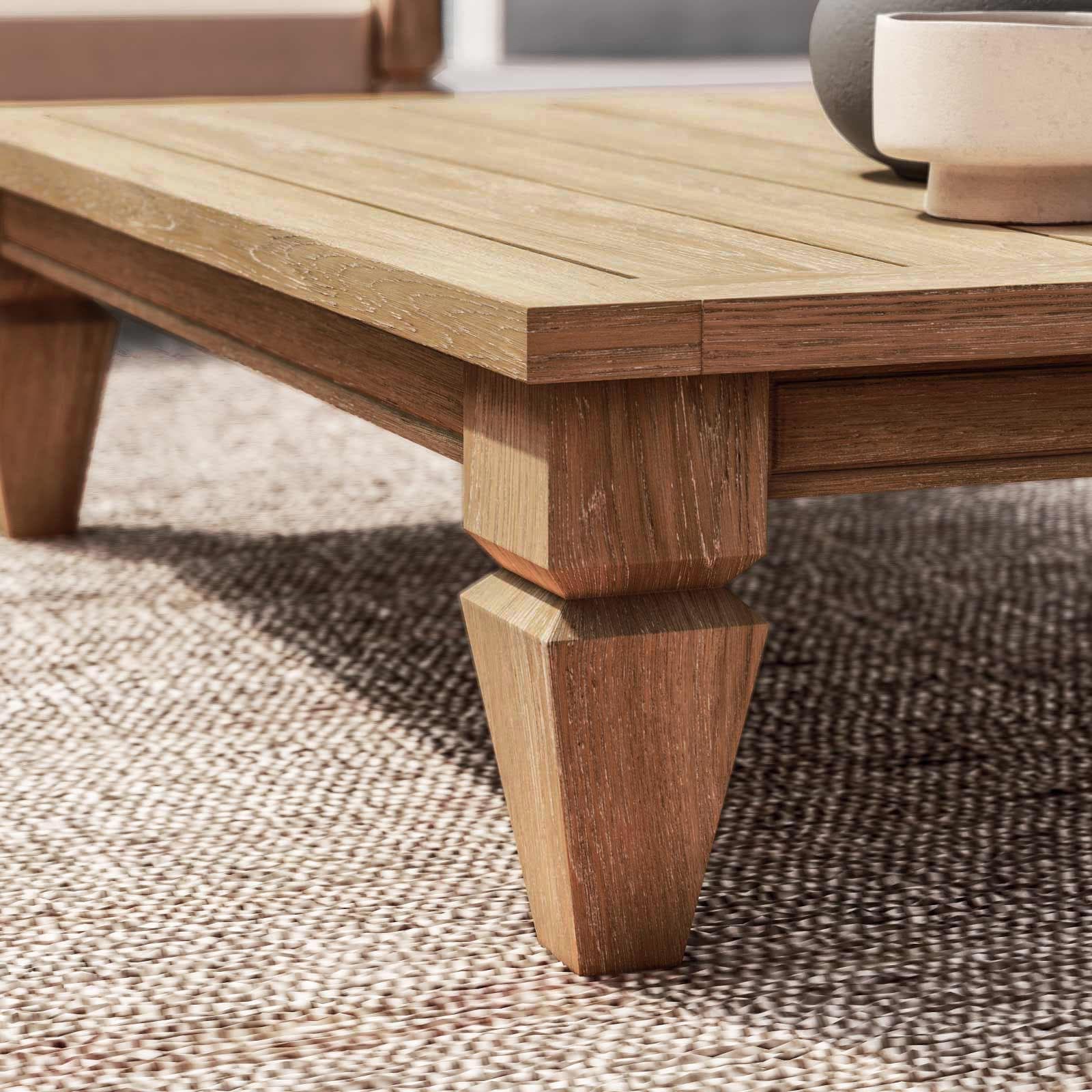 Tavolino da esterno 120x80 cm in teak - Iguazu