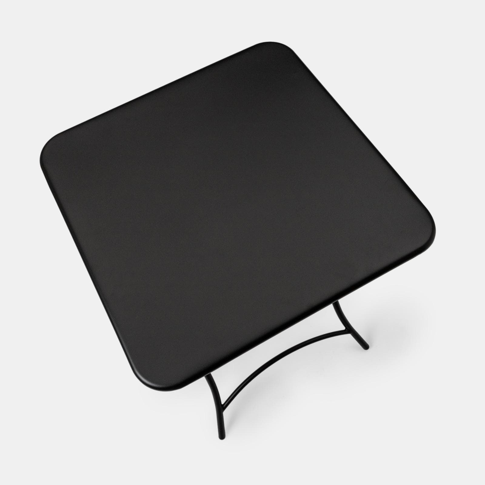 Tavolo da esterno pieghevole 60x60 in acciaio nero - Faber