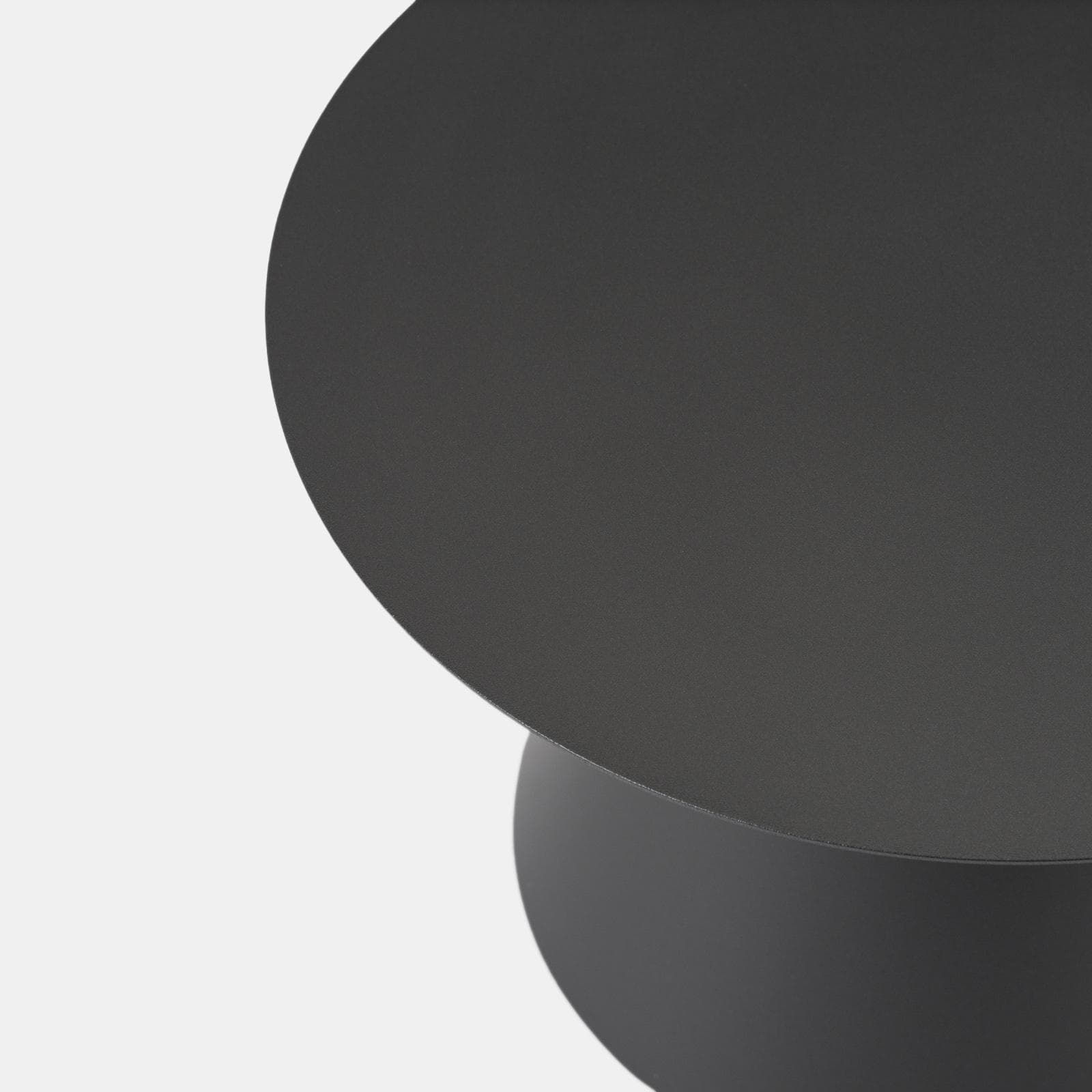 Tavolino da esterno rotondo 50 cm in alluminio antracite opaco - Dagre