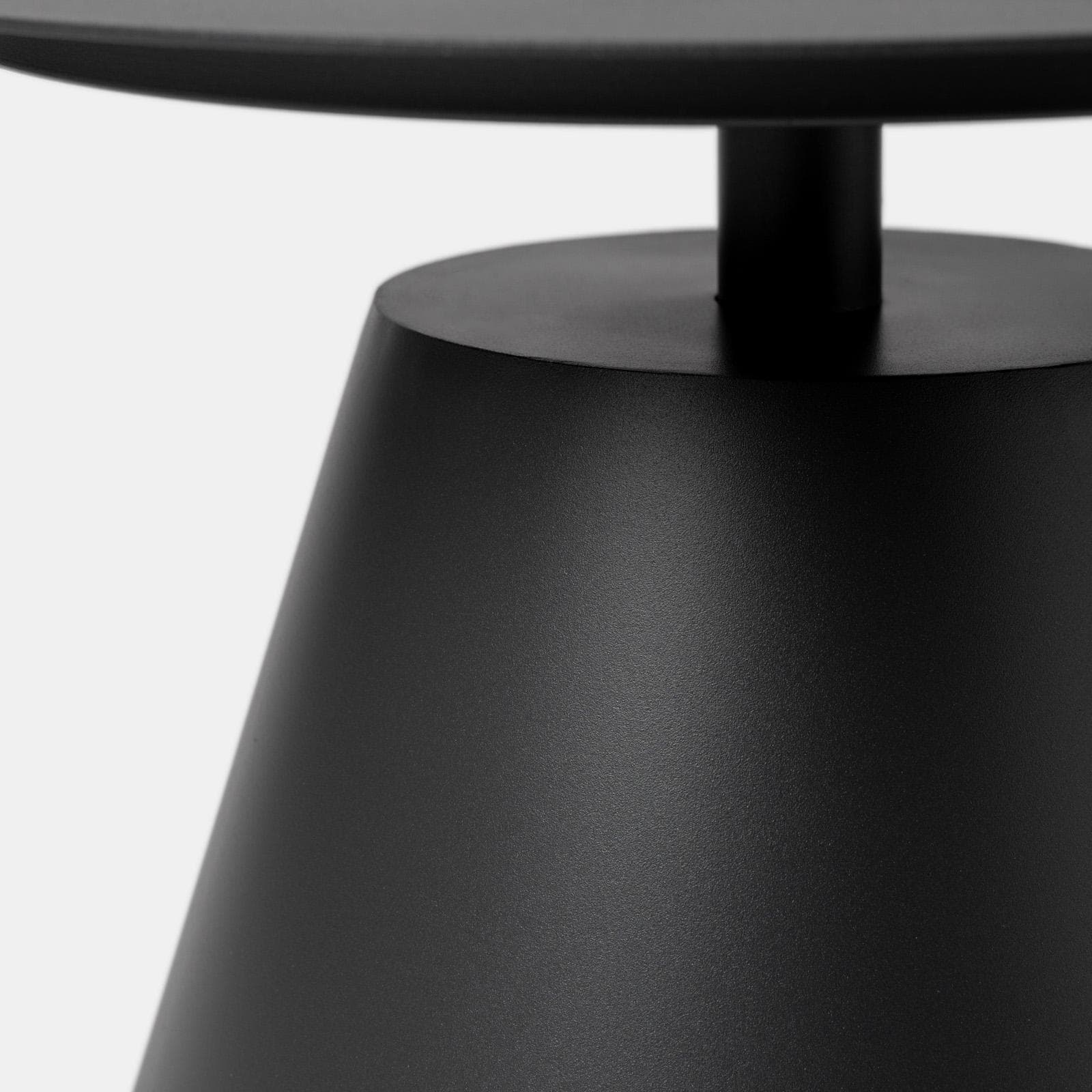 Tavolino da esterno rotondo 50 cm in alluminio antracite opaco - Dagre