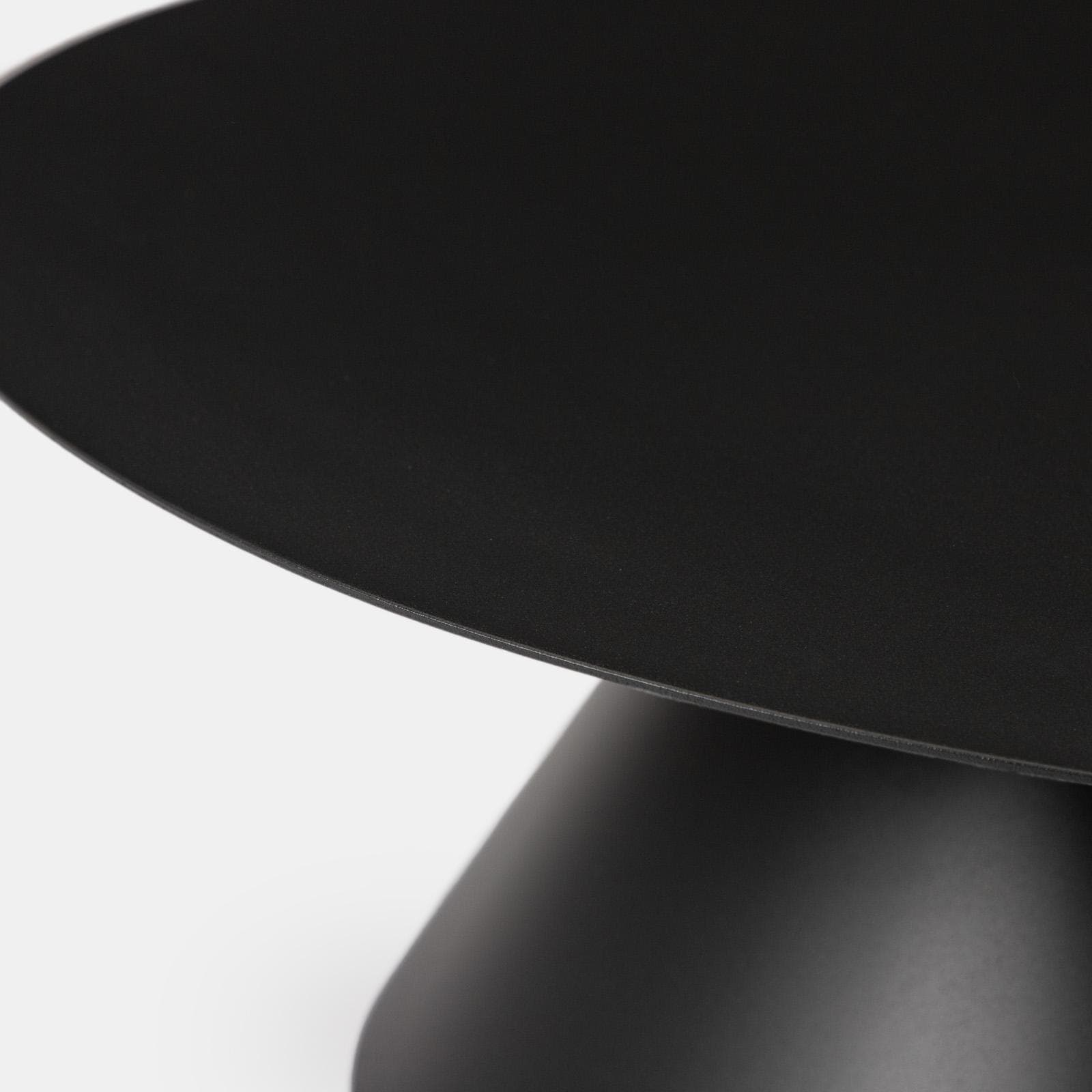 Tavolino da esterno rotondo 80 cm in alluminio antracite opaco - Dagre