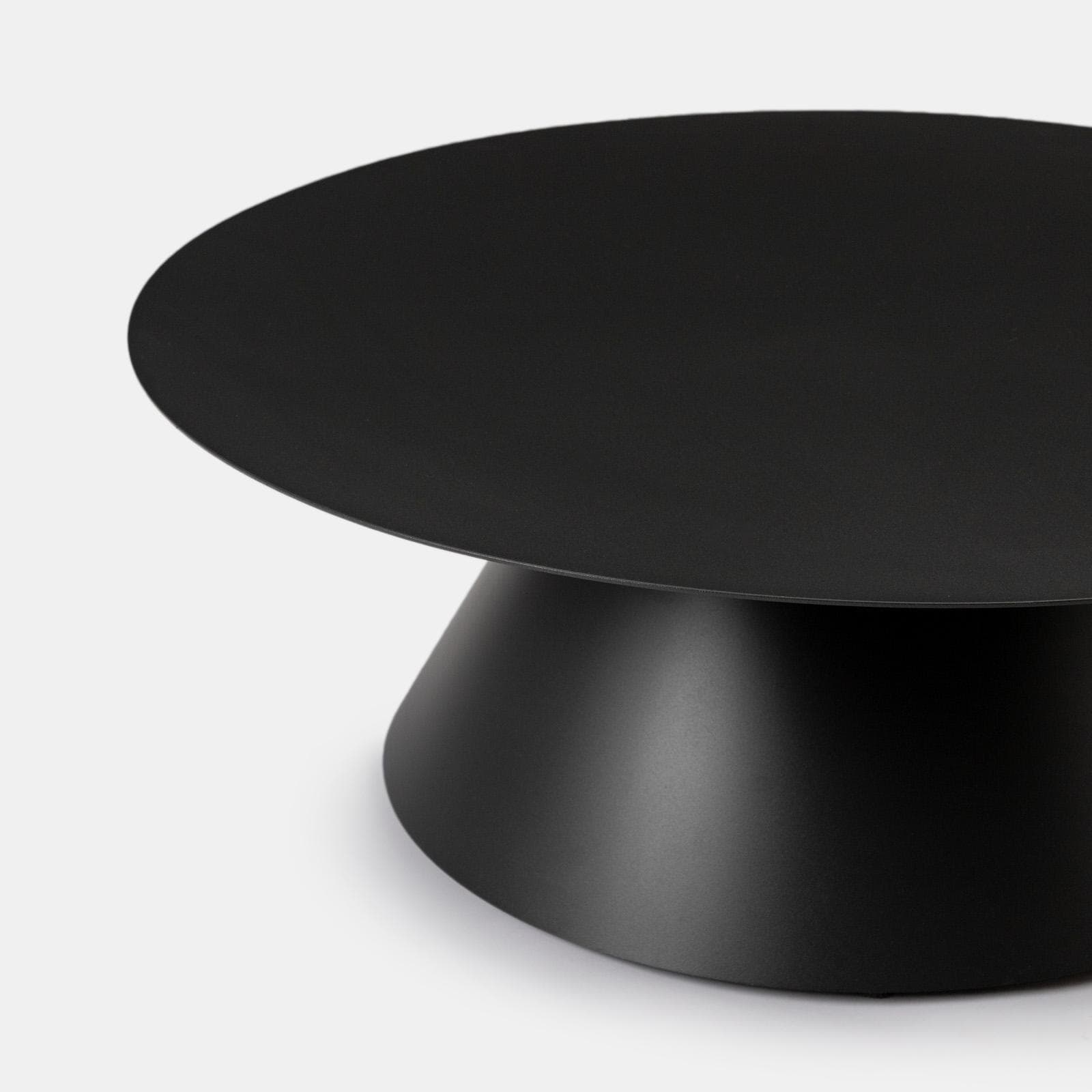 Tavolino da esterno rotondo 80 cm in alluminio antracite opaco - Dagre