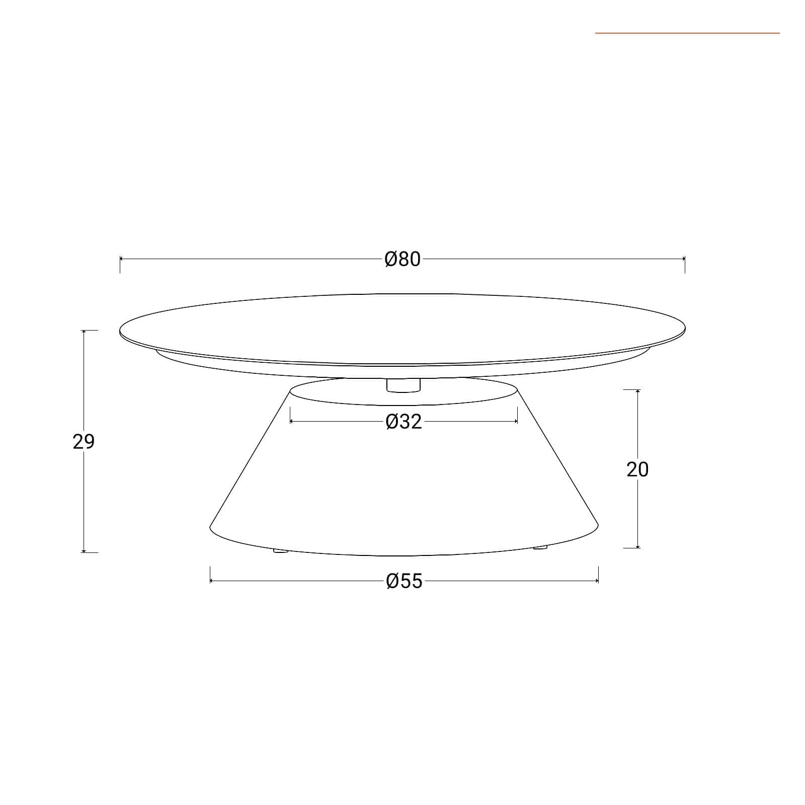 Tavolino da esterno rotondo 80 cm in alluminio tortora opaco - Dagre