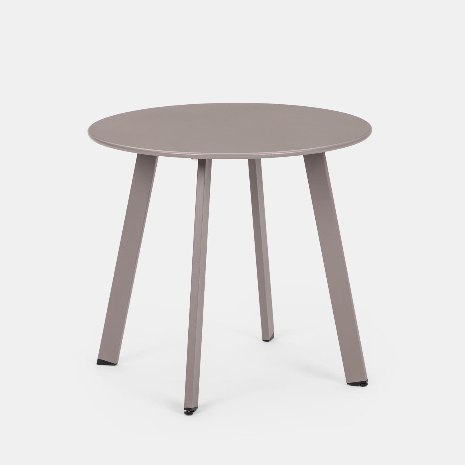 Tavolino da giardino 50x45h cm in acciaio tortora - Goblin