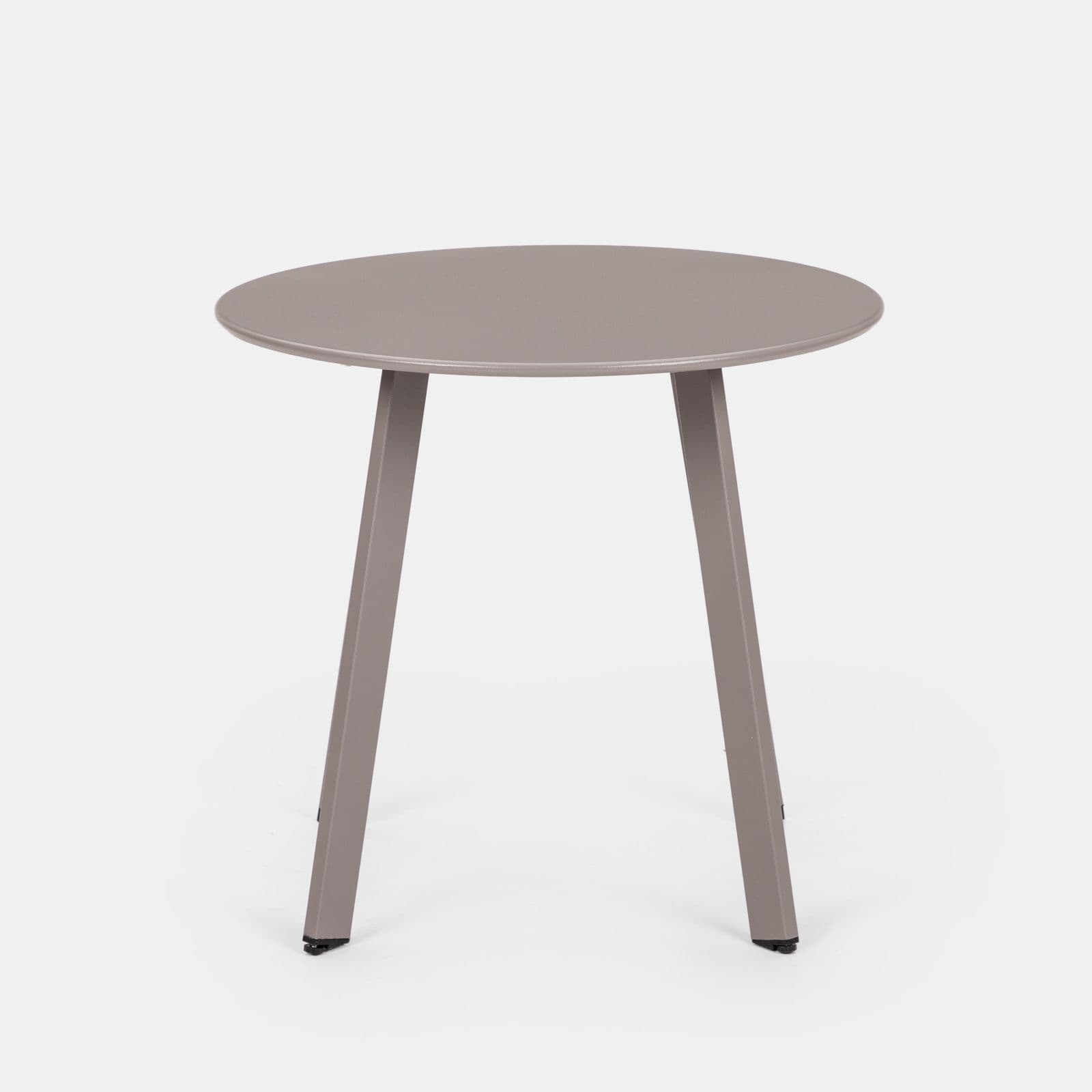 Tavolino da giardino 50x45h cm in acciaio tortora - Goblin