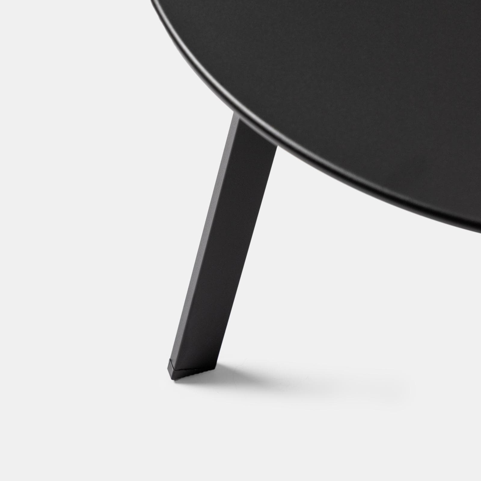 Tavolino da giardino rotondo 70 cm in acciaio nero - Lagon