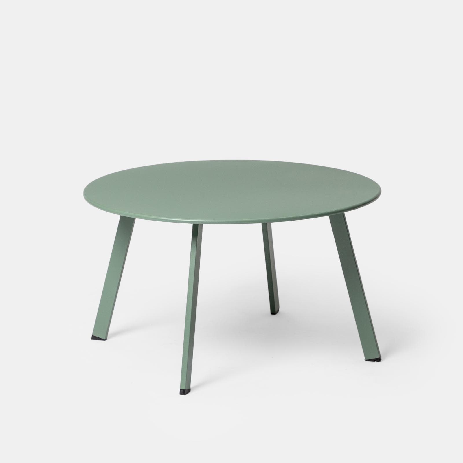 Tavolino da giardino rotondo 70 cm in acciaio verde marino - Lagon