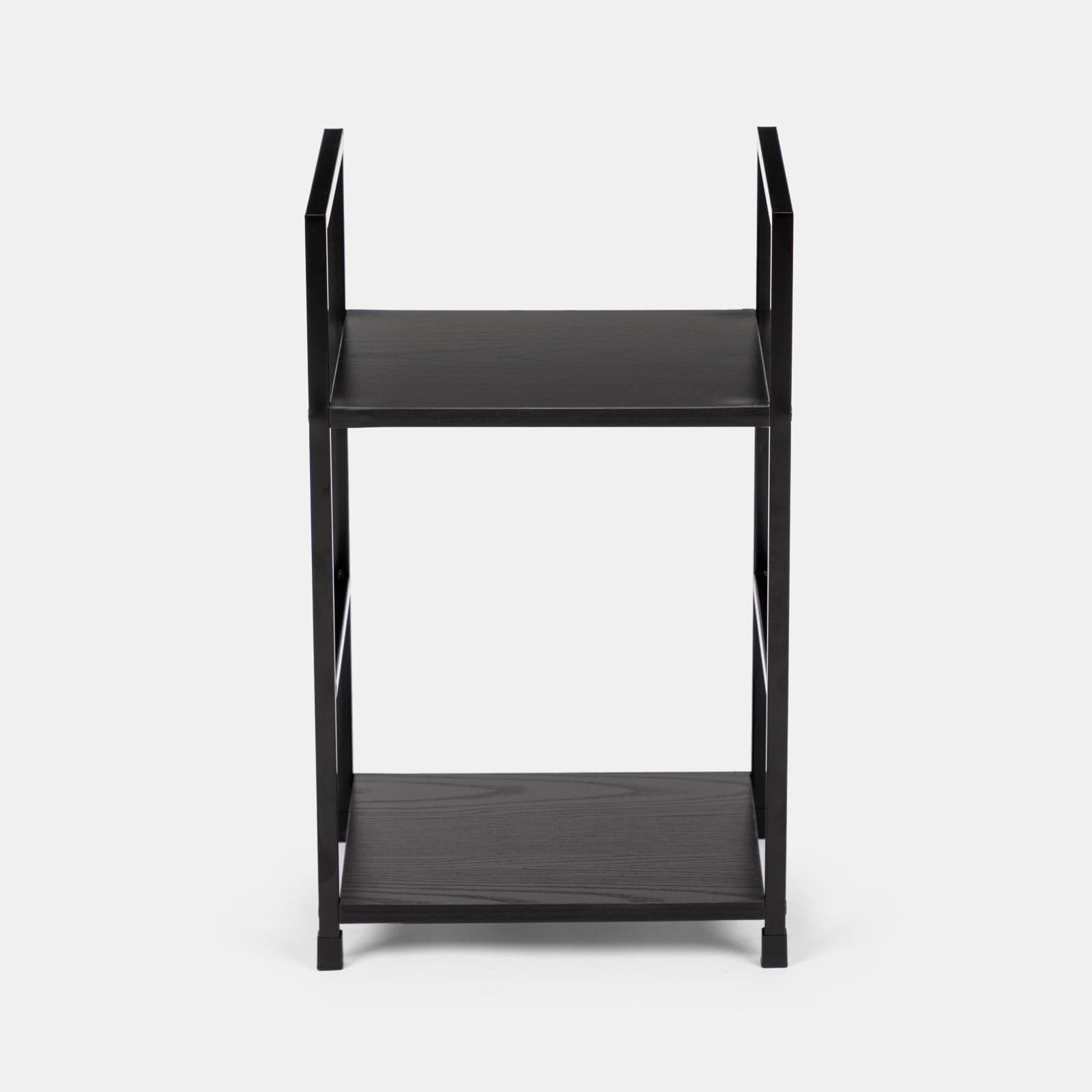 Tavolino in acciaio nero e legno rovere nero - Duke