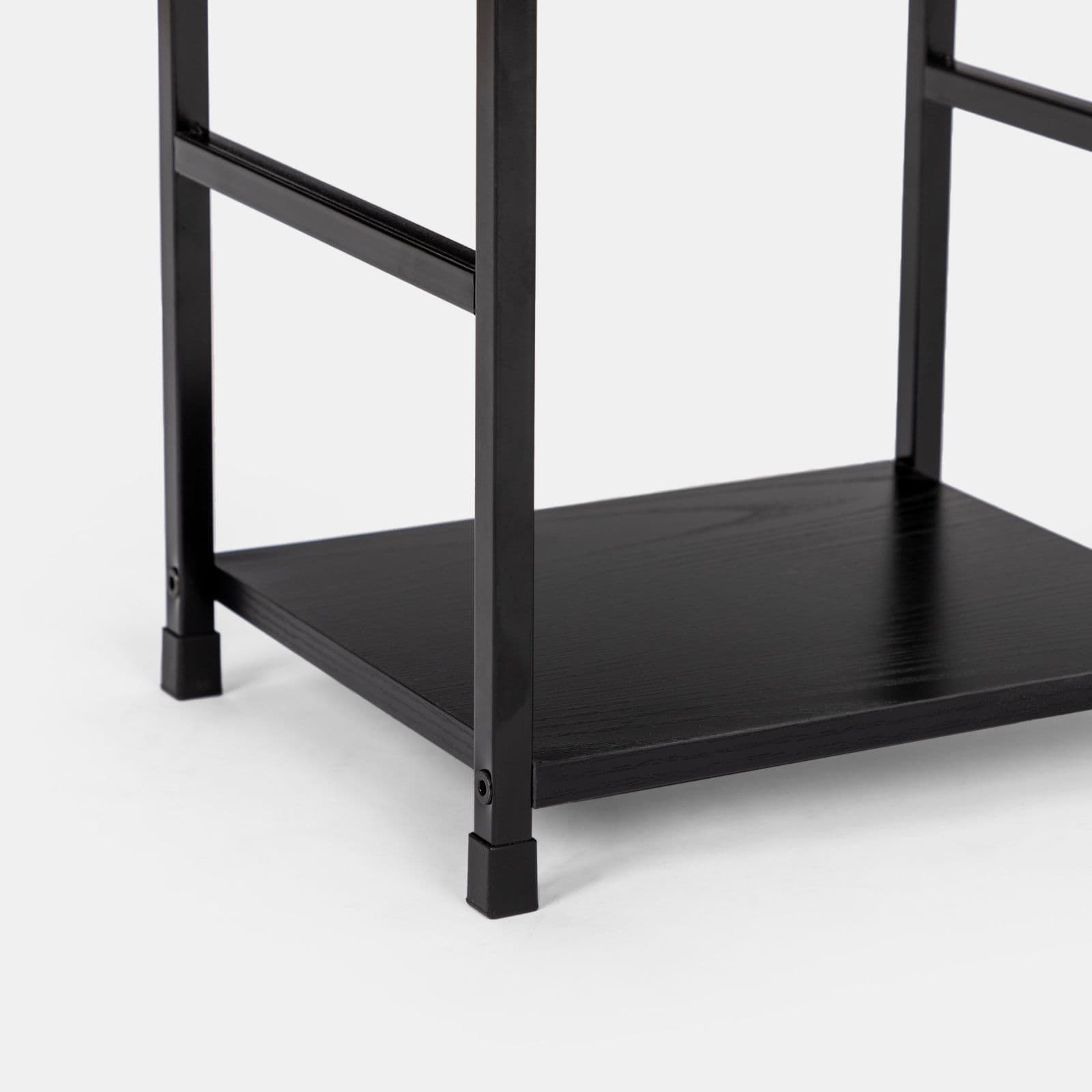Tavolino in acciaio nero e legno rovere nero - Duke