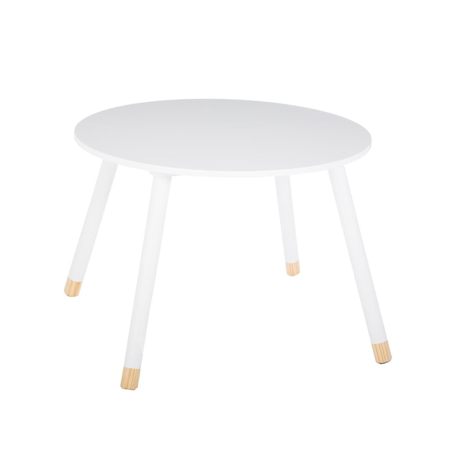 Tavolino rotondo per bambini 60 cm in legno bianco - Sweety