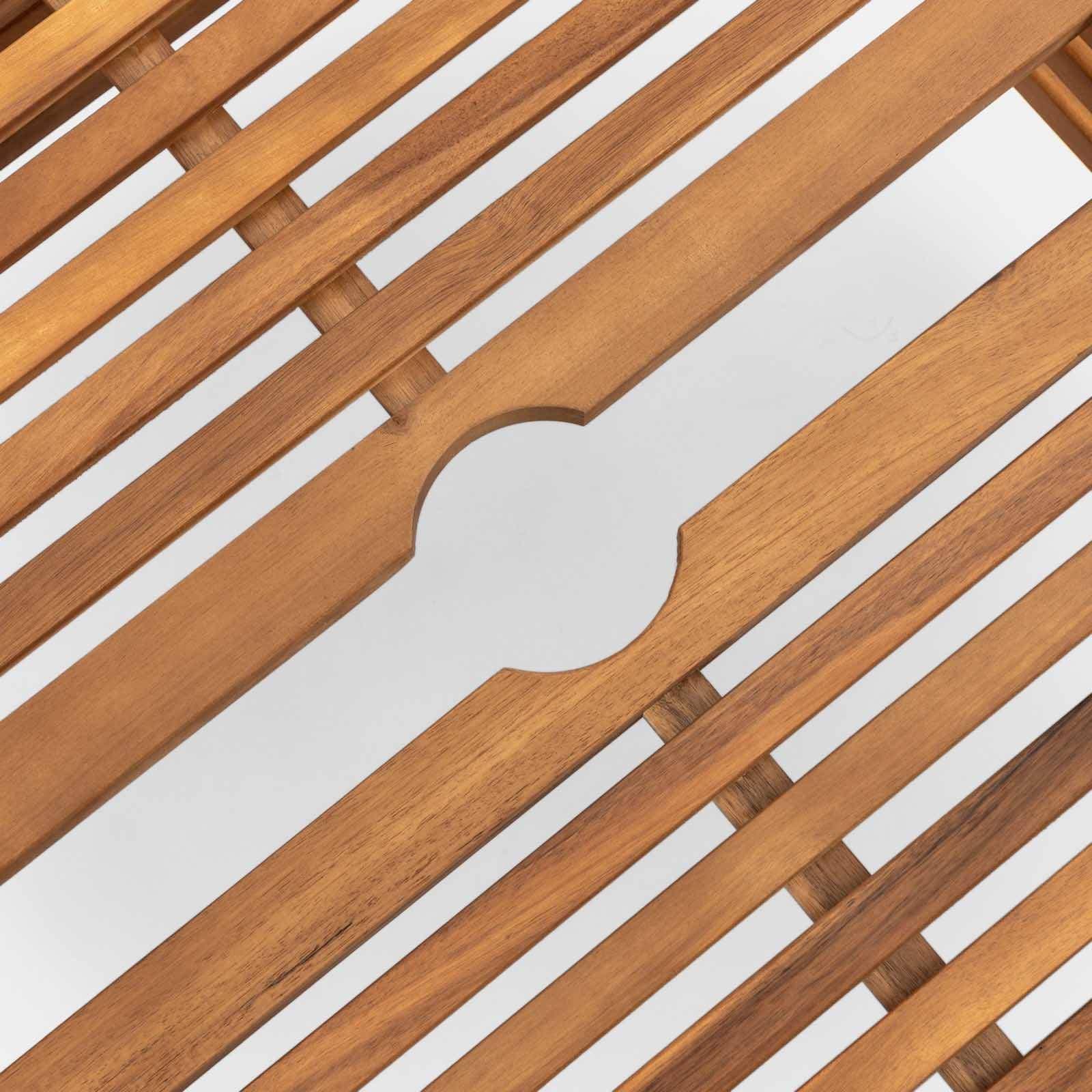 Tavolino copribase ombrellone 62x62 cm legno di acacia - Paja