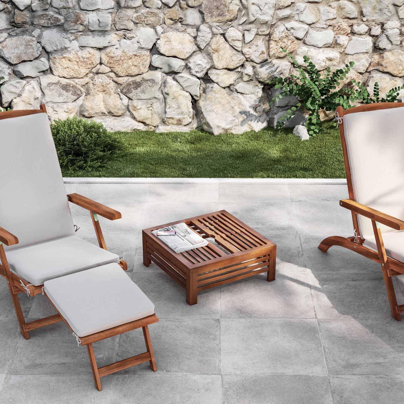 Tavolino copribase ombrellone 62x62 cm legno di acacia - Paja