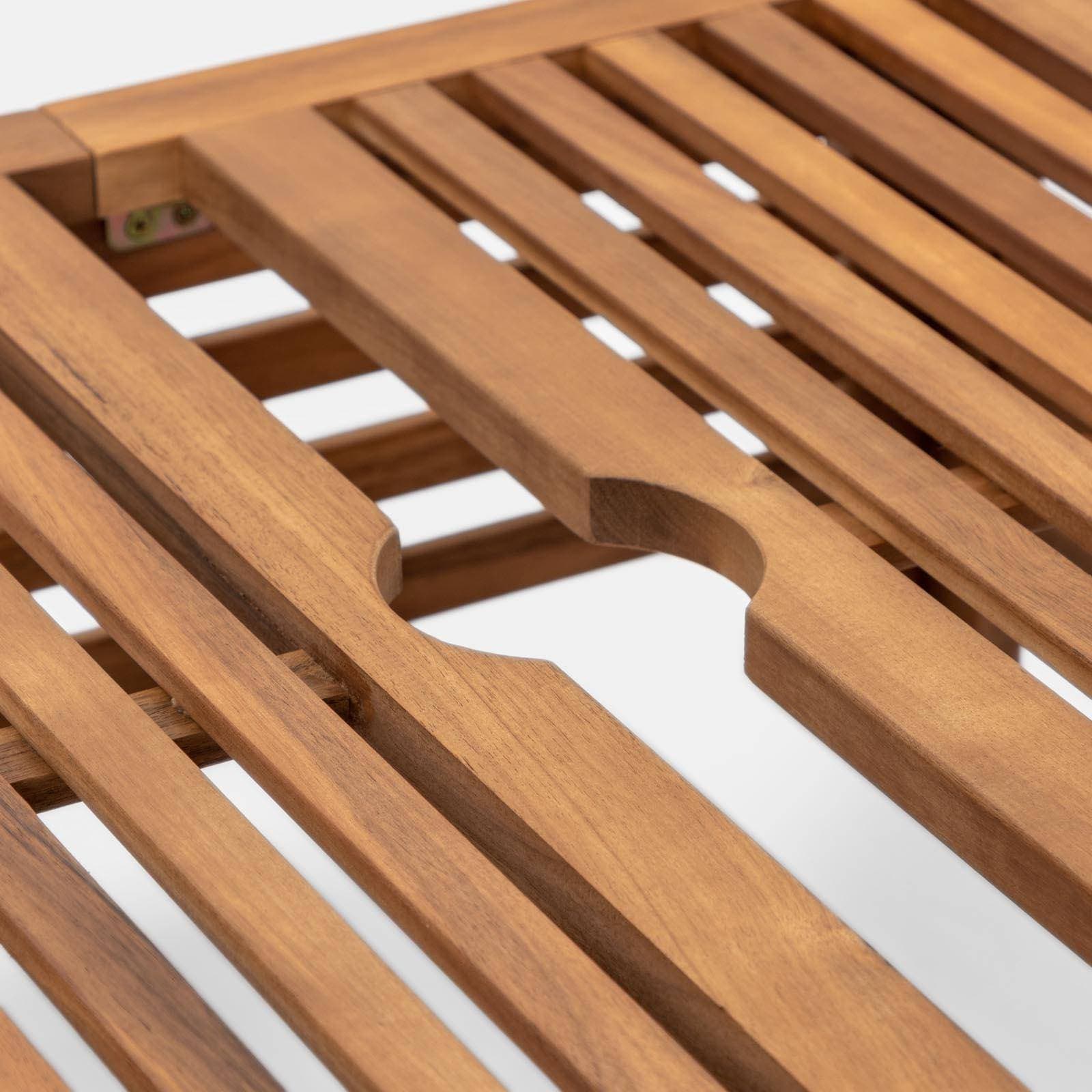 Tavolino copribase ombrellone 62x62 cm legno di acacia - Paja