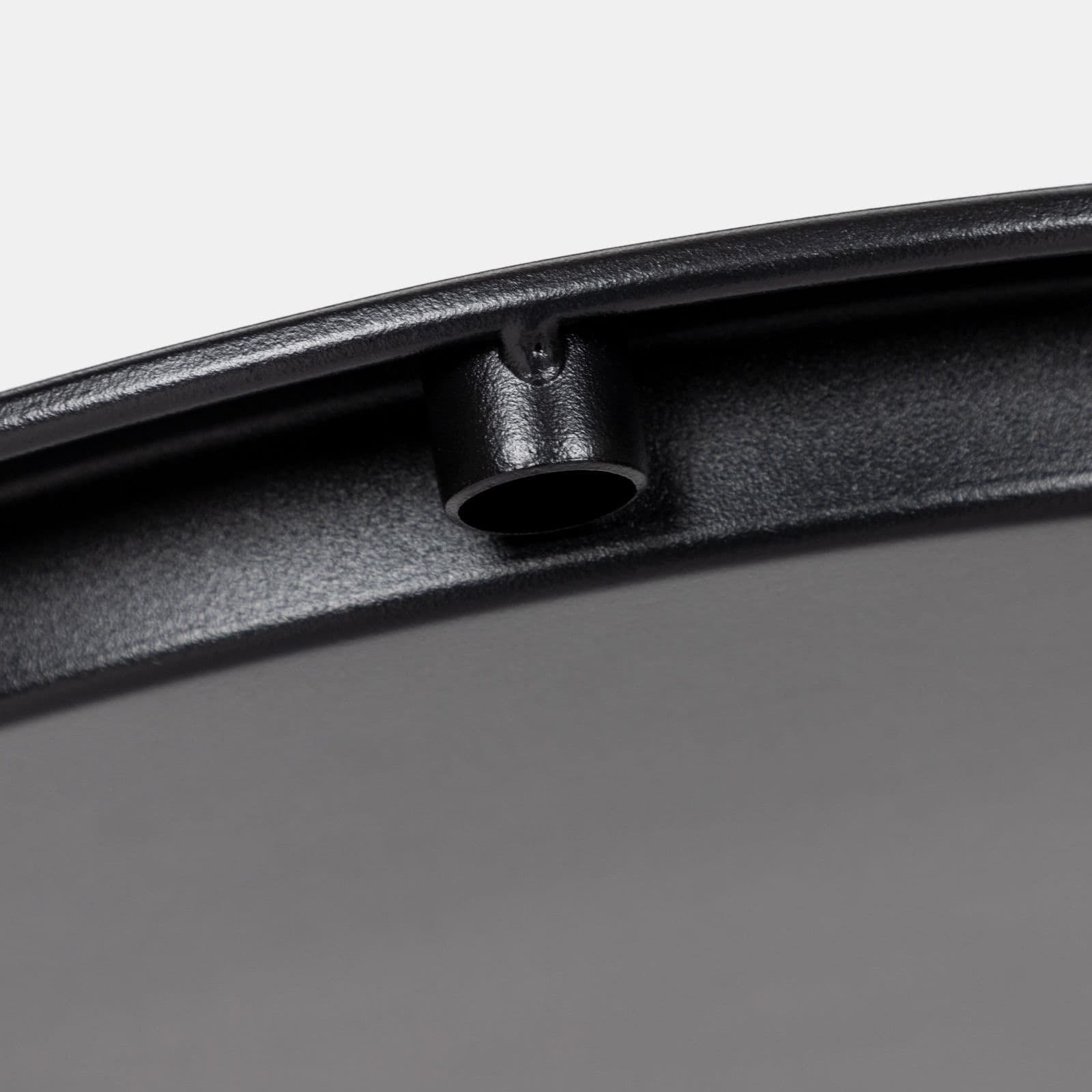 Tavolino rotondo 47 cm in metallo nero con gambe pieghevoli e piano removibile - Verella