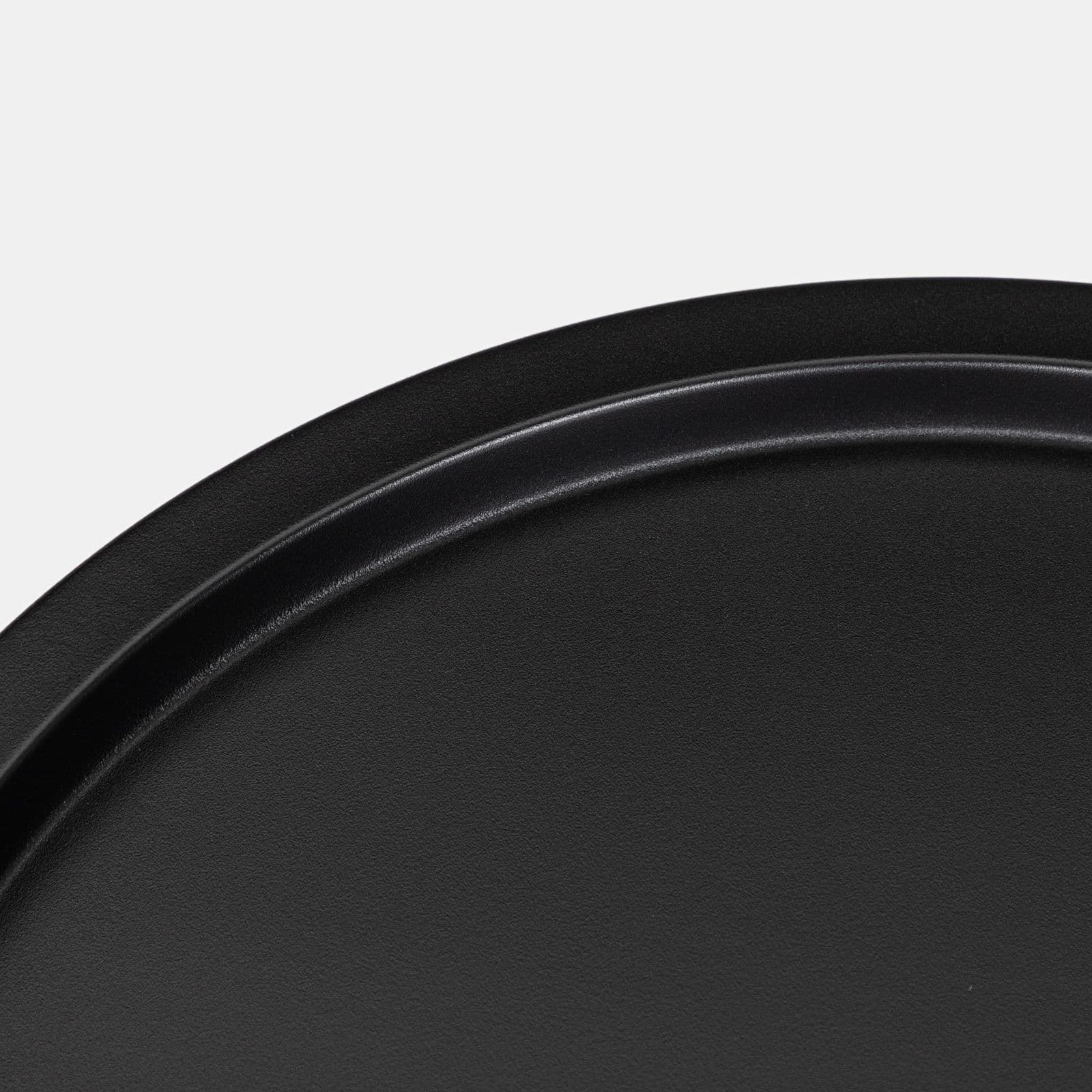 Tavolino rotondo 47 cm in metallo nero con gambe pieghevoli e piano removibile - Verella