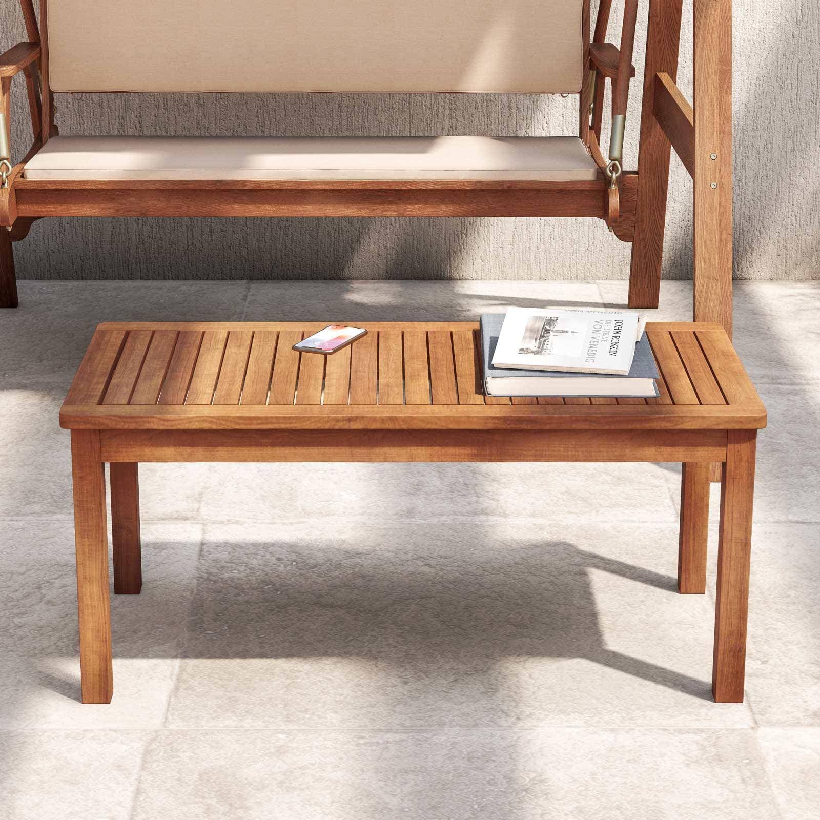 Tavolino 100x50 cm in legno di acacia - Paja