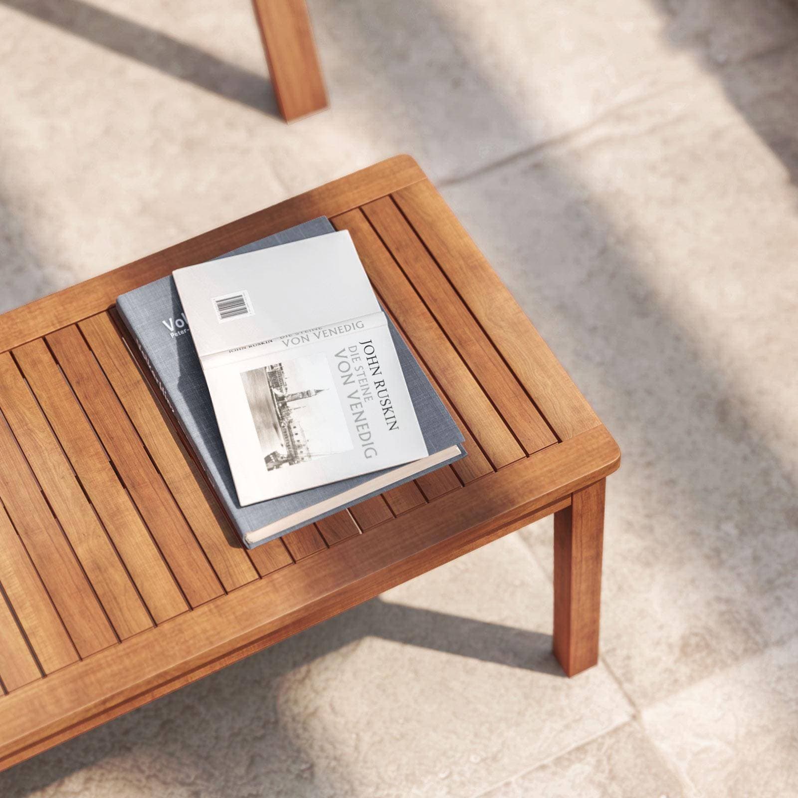 Tavolino 100x50 cm in legno di acacia - Paja