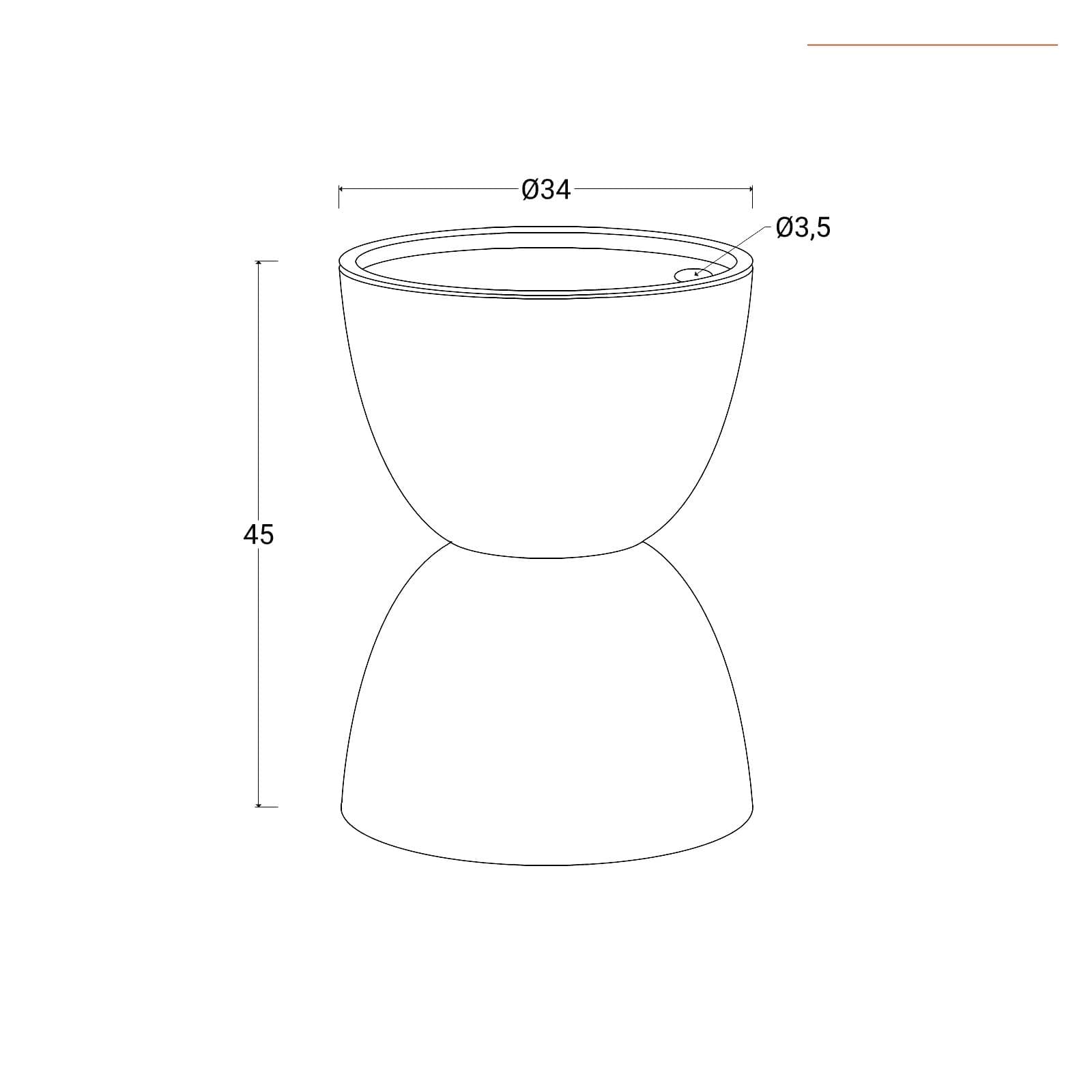 Tavolino rotondo 34 cm in polipropilene bianco con contenitore - Mays
